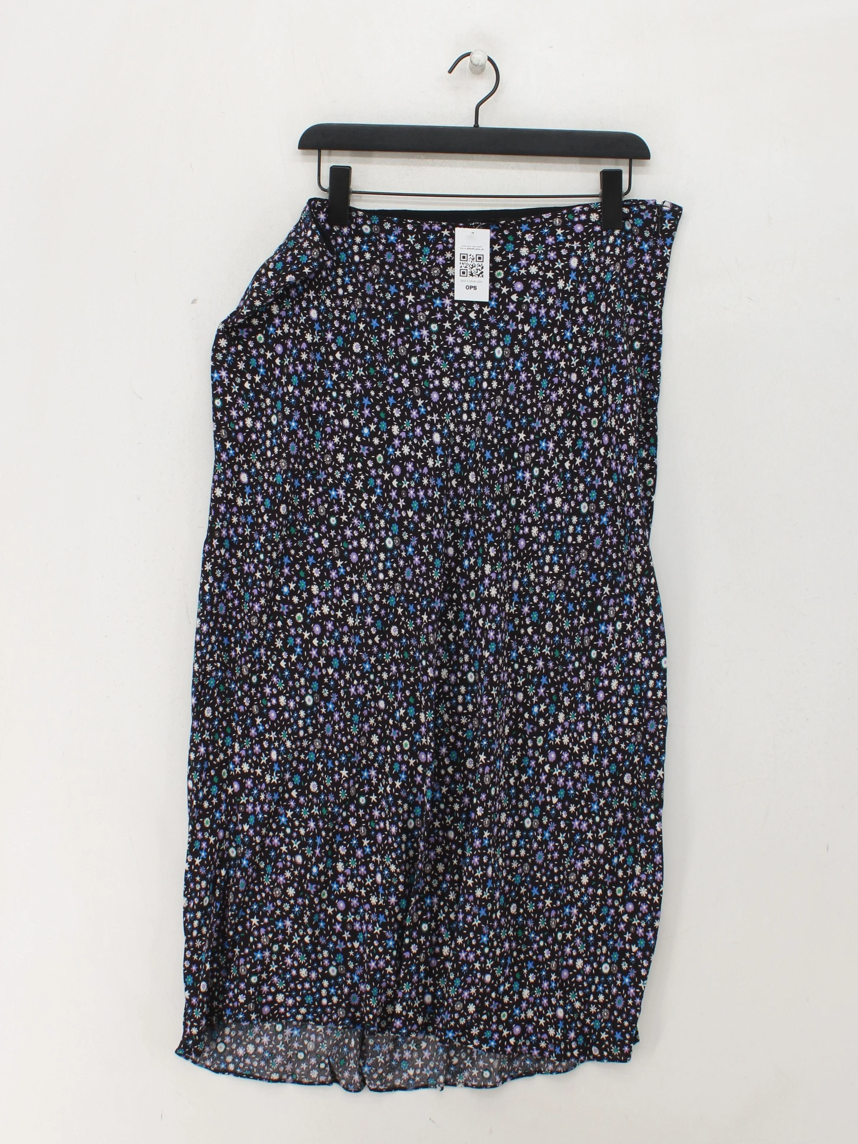 Whistles Women's Midi Skirt M Black Floral 100% Viscose Midi A-Line - Image 2