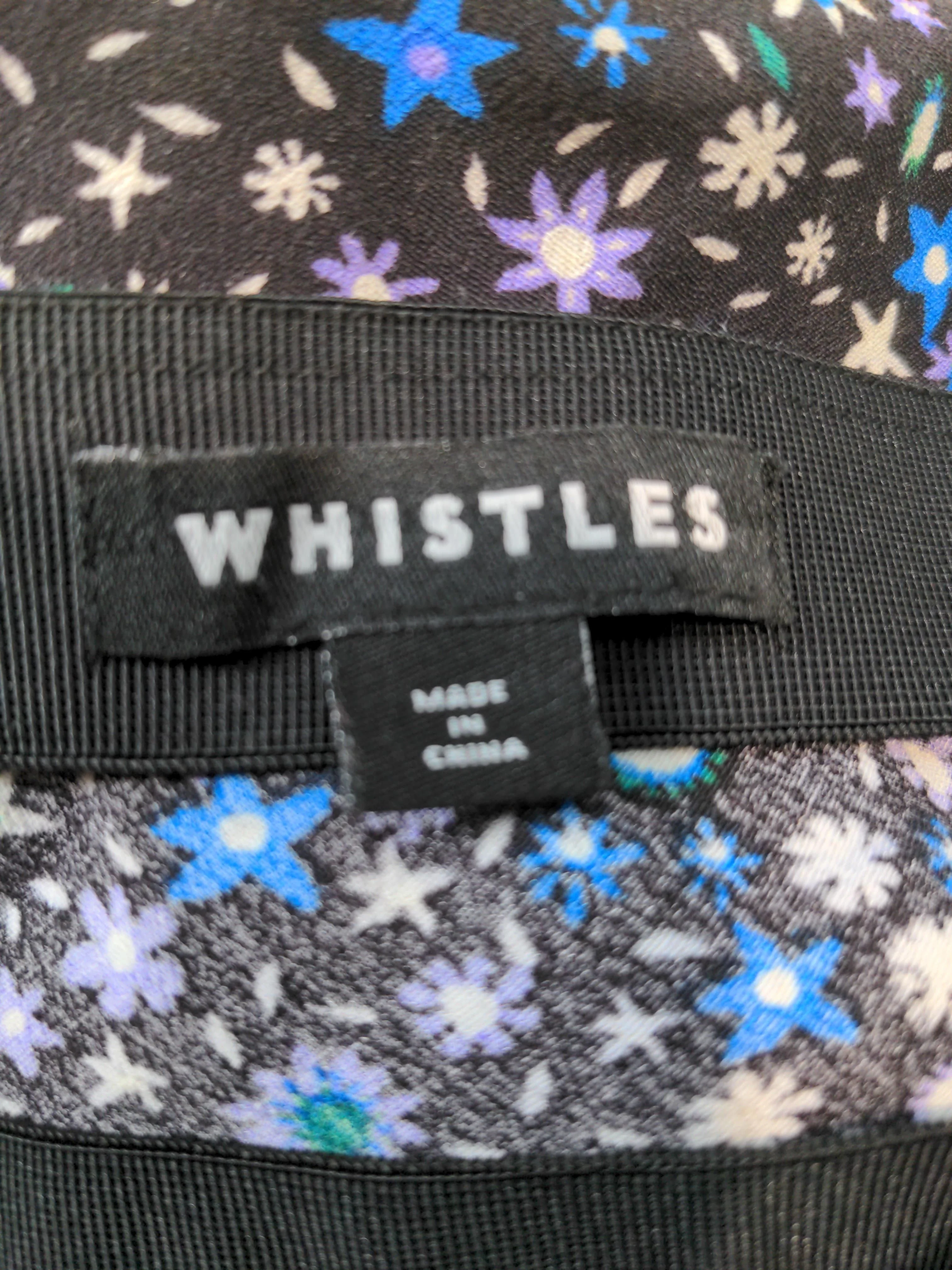 Whistles Women's Midi Skirt M Black Floral 100% Viscose Midi A-Line - Image 5