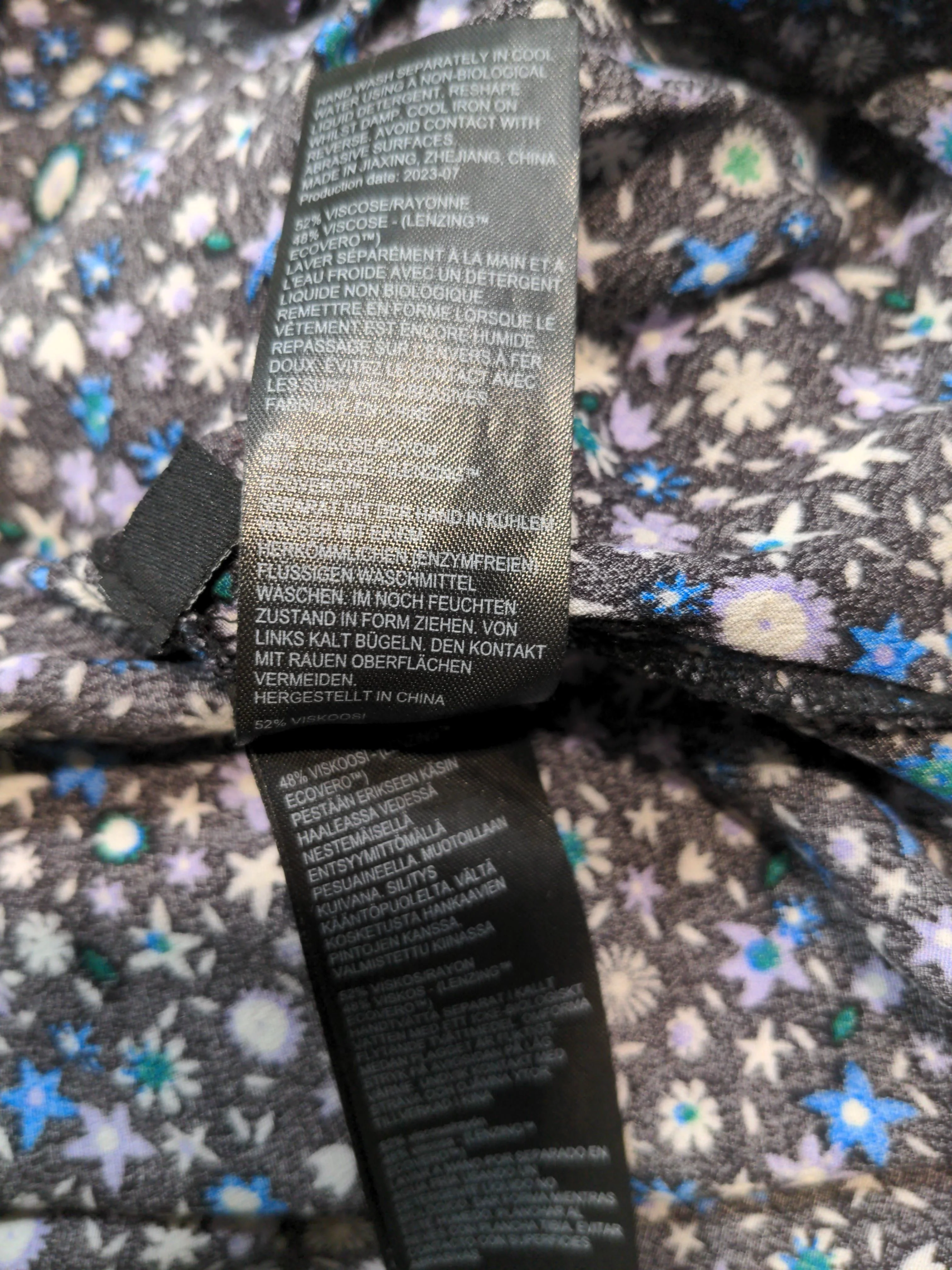 Whistles Women's Midi Skirt M Black Floral 100% Viscose Midi A-Line - Image 6