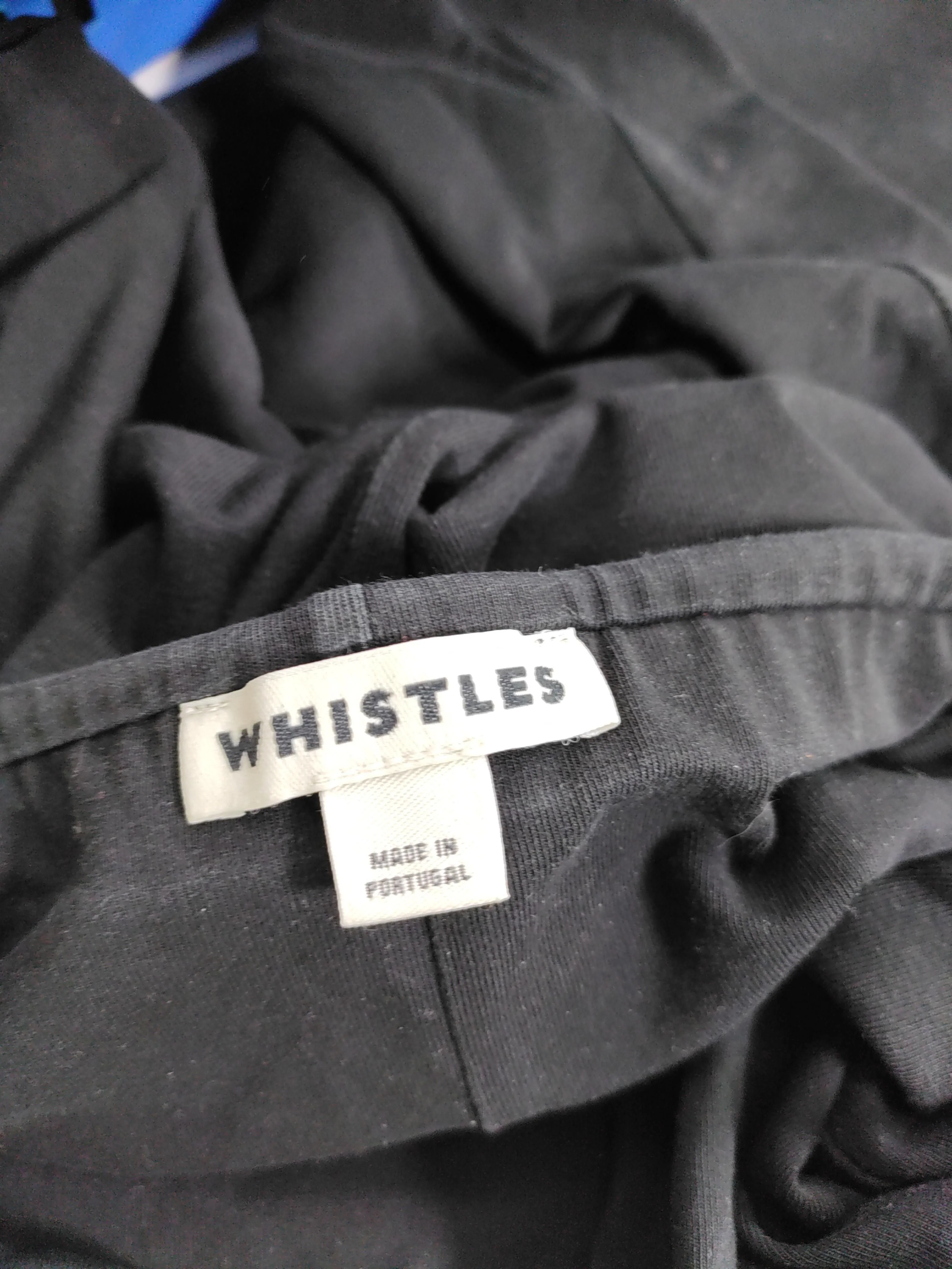 Whistles Women's Midi Skirt UK 10 Black Cotton with Elastane Straight & Pencil - Image 5