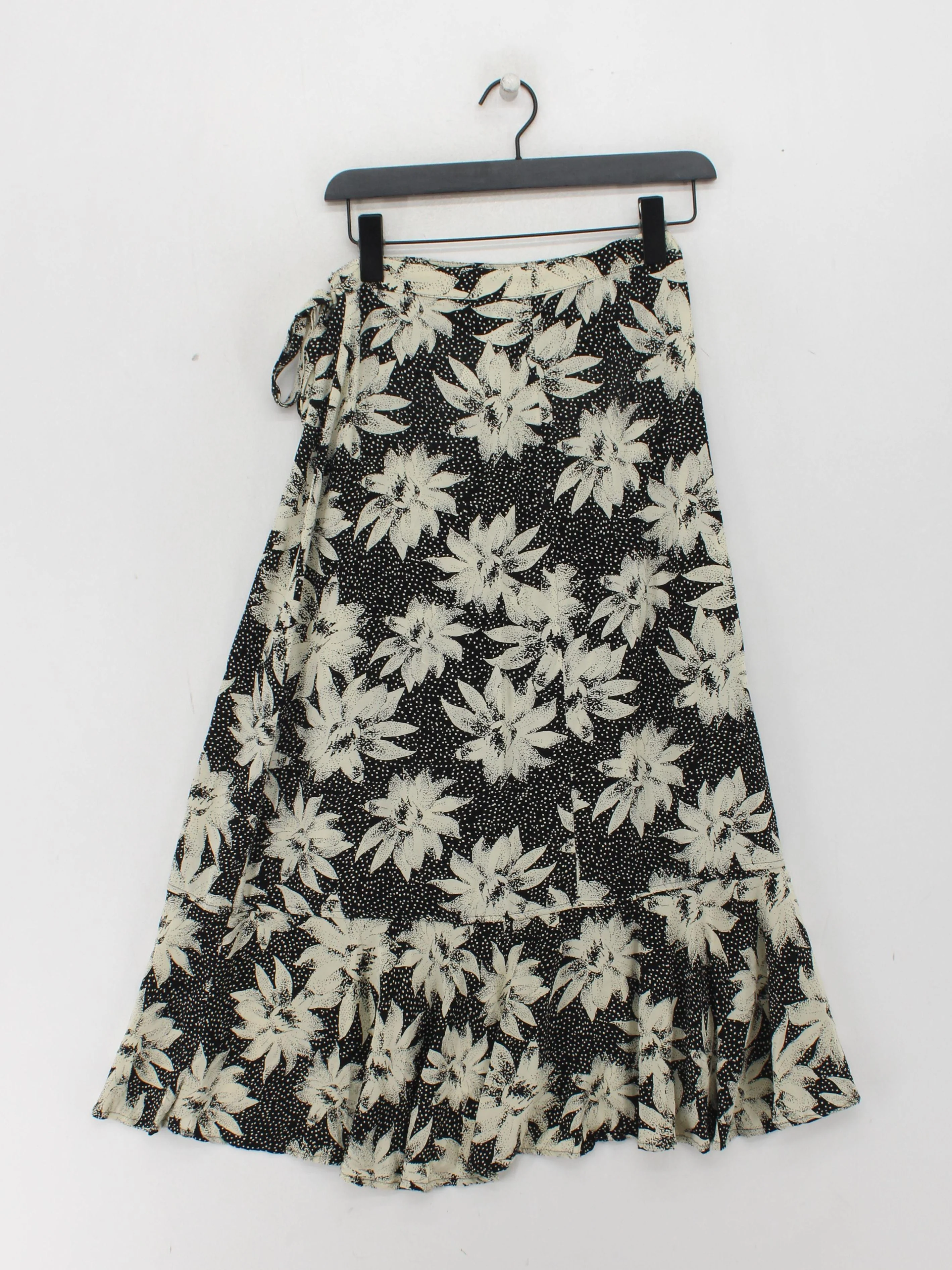 Whistles Women's Midi Skirt UK 10 Multi Floral Viscose with Other Midi Wrap - Image 2