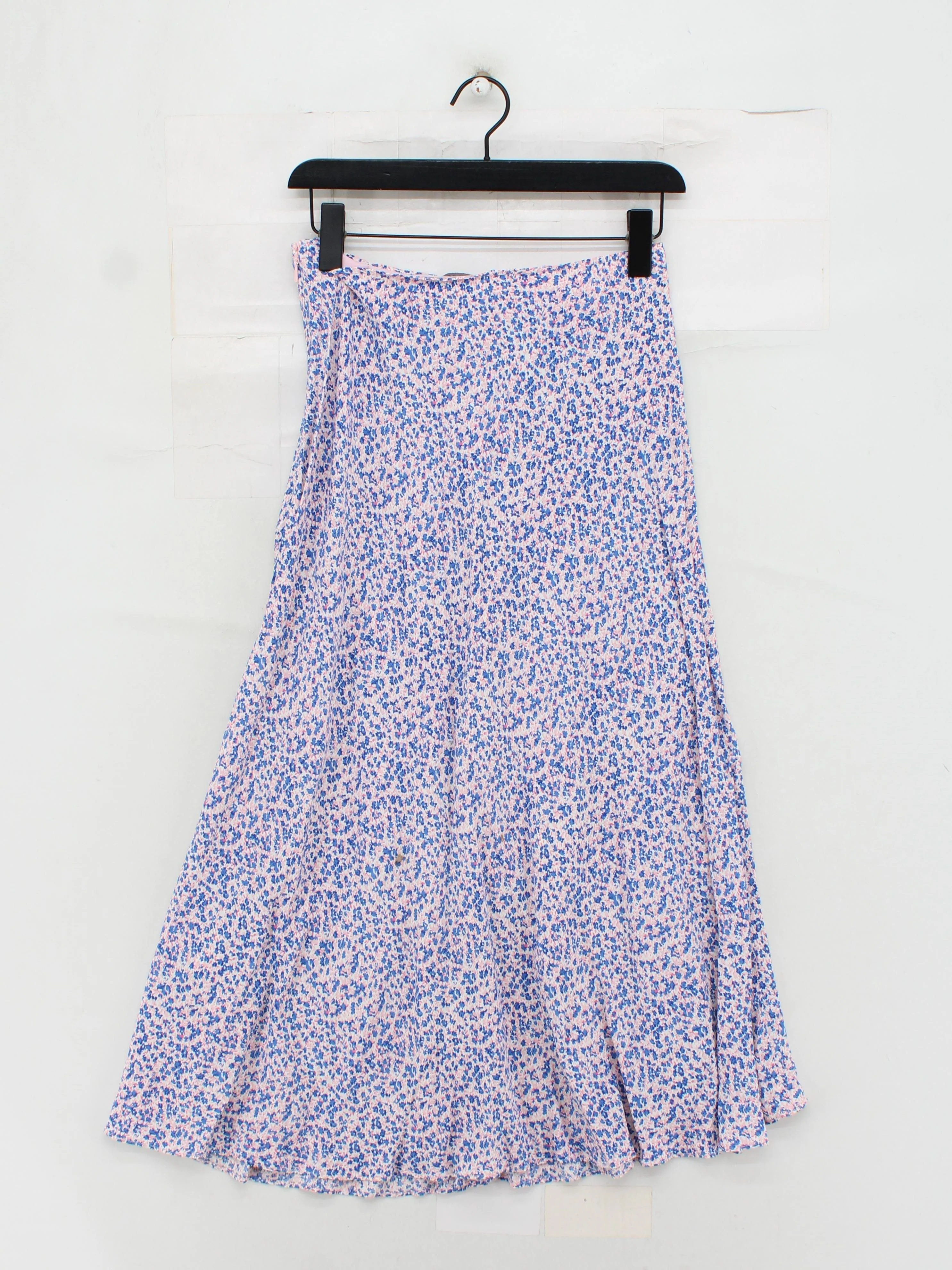 Whistles Women's Midi Skirt UK 12 Pink Floral Viscose with Elastane Midi A-Line - Image 2