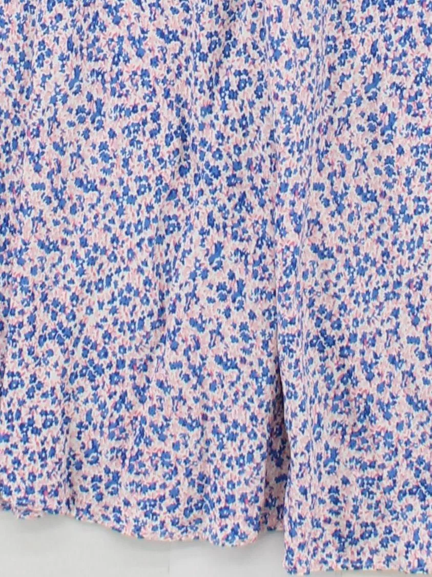 Whistles Women's Midi Skirt UK 12 Pink Floral Viscose with Elastane Midi A-Line - Image 4