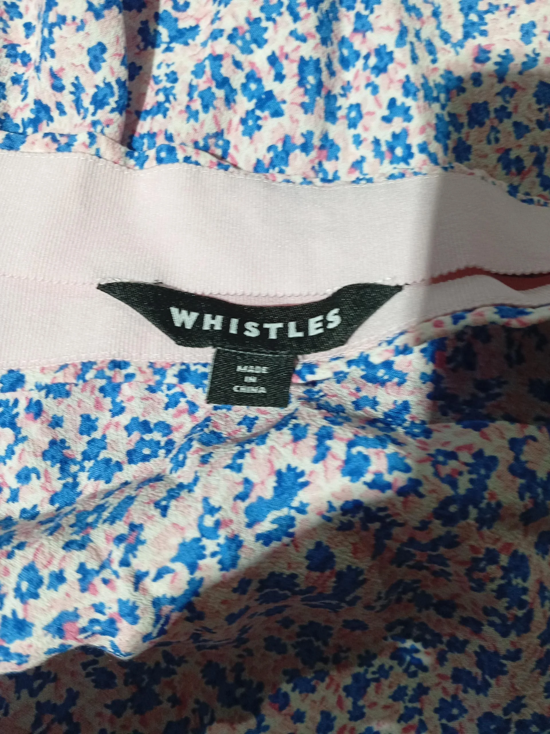 Whistles Women's Midi Skirt UK 12 Pink Floral Viscose with Elastane Midi A-Line - Image 6