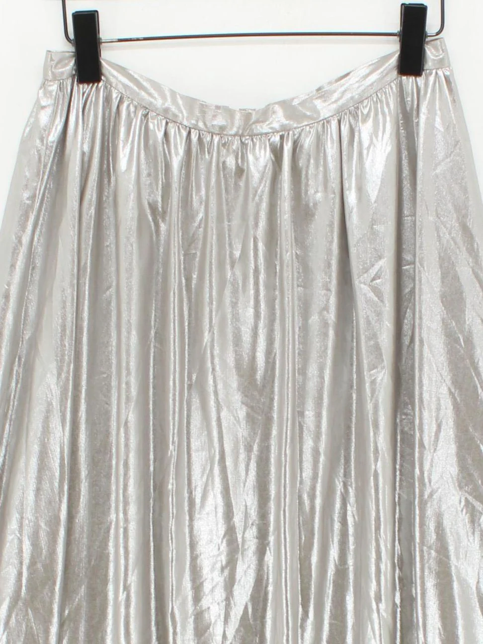 Whistles Women's Midi Skirt UK 12 Silver 100% Polyester Midi A-Line - Image 3