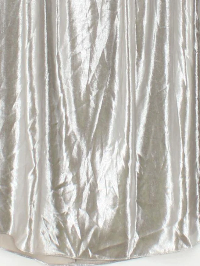 Whistles Women's Midi Skirt UK 12 Silver 100% Polyester Midi A-Line - Image 4