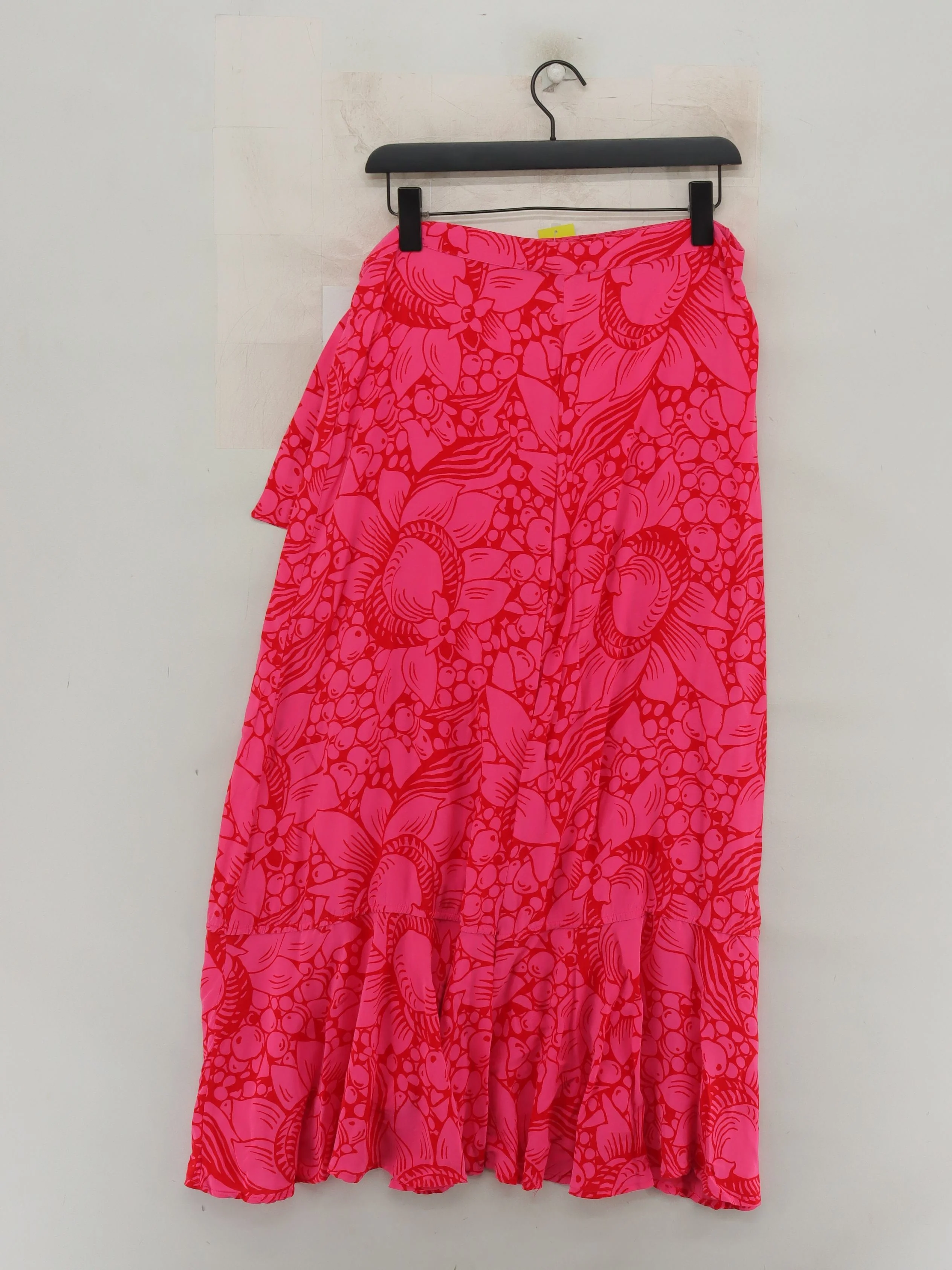 Whistles Women's Midi Skirt UK 14 Pink Floral Other with Viscose Midi Wrap - Image 2