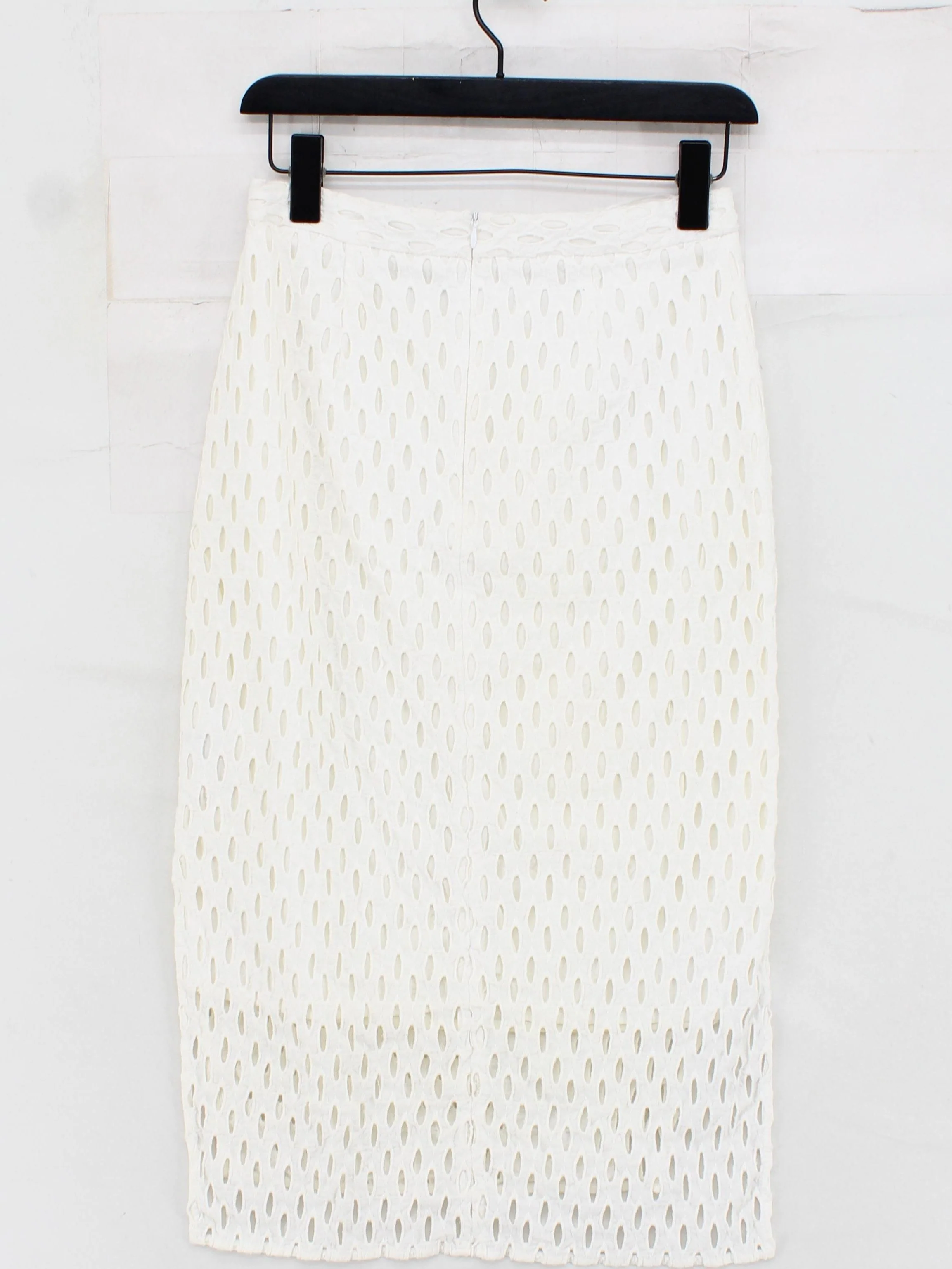 Whistles Women's Midi Skirt UK 2 White 100% Cotton Midi Straight & Pencil - Image 2