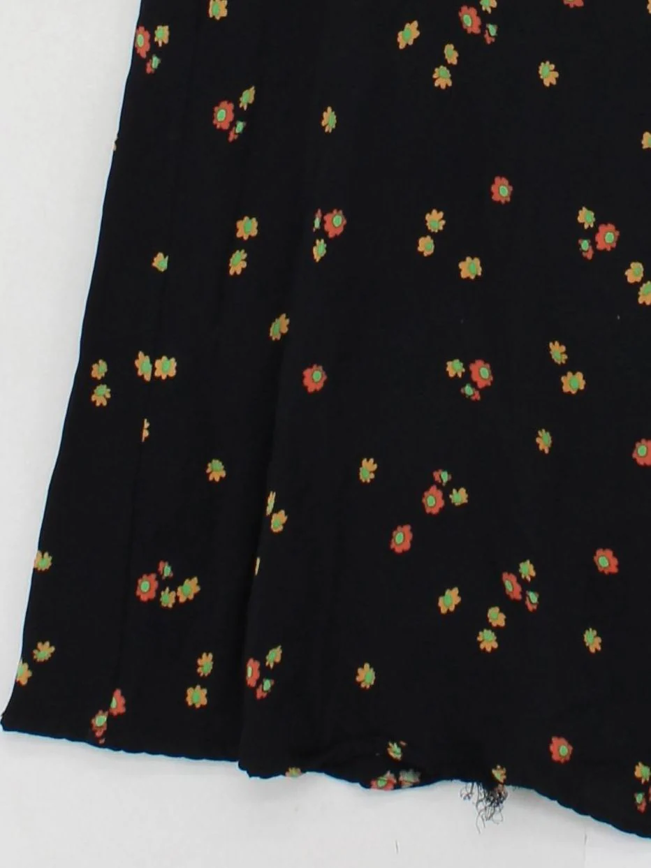 Whistles Women's Midi Skirt UK 6 Black Floral 100% Viscose Midi A-Line - Image 4