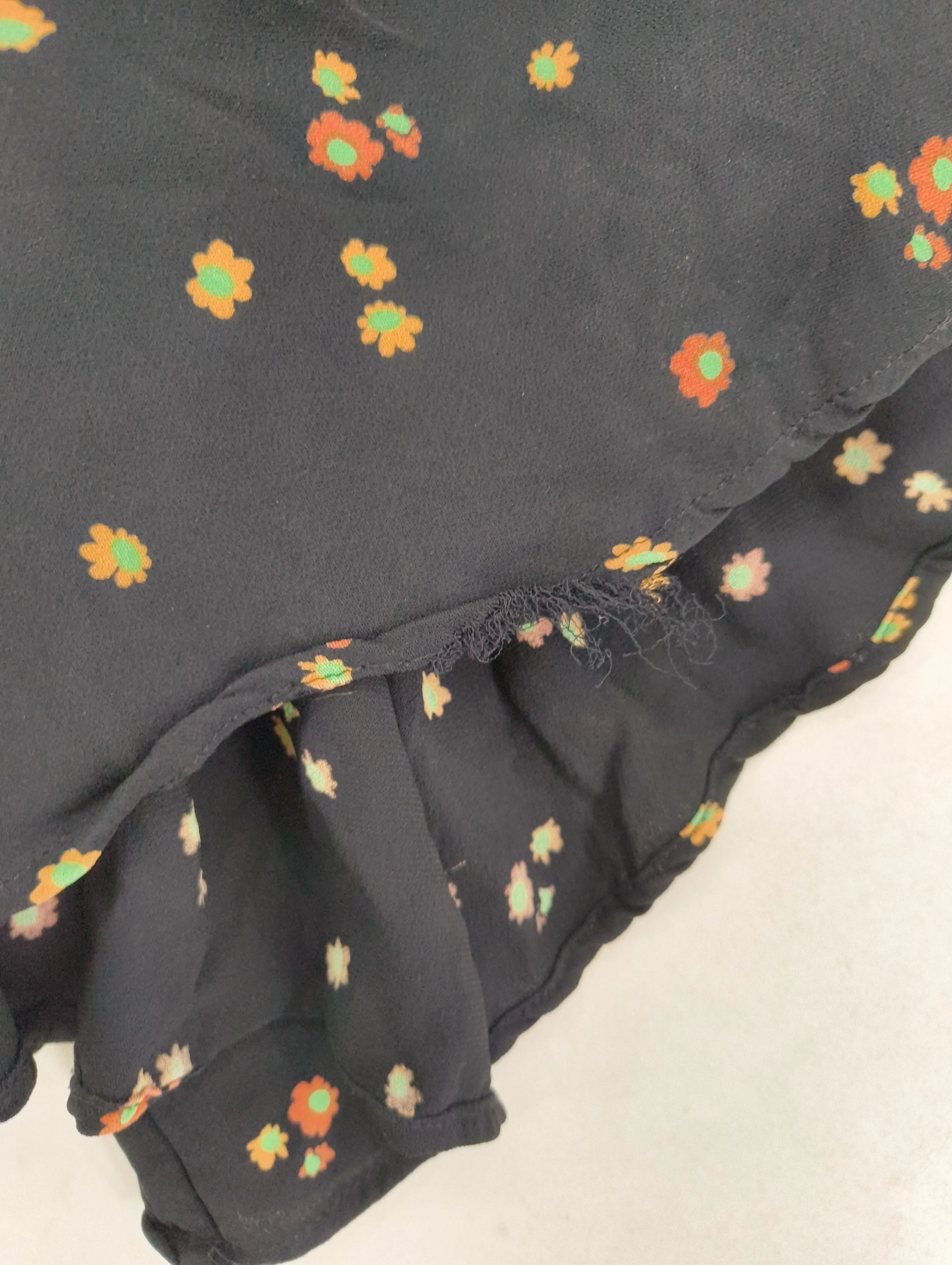 Whistles Women's Midi Skirt UK 6 Black Floral 100% Viscose Midi A-Line - Image 5