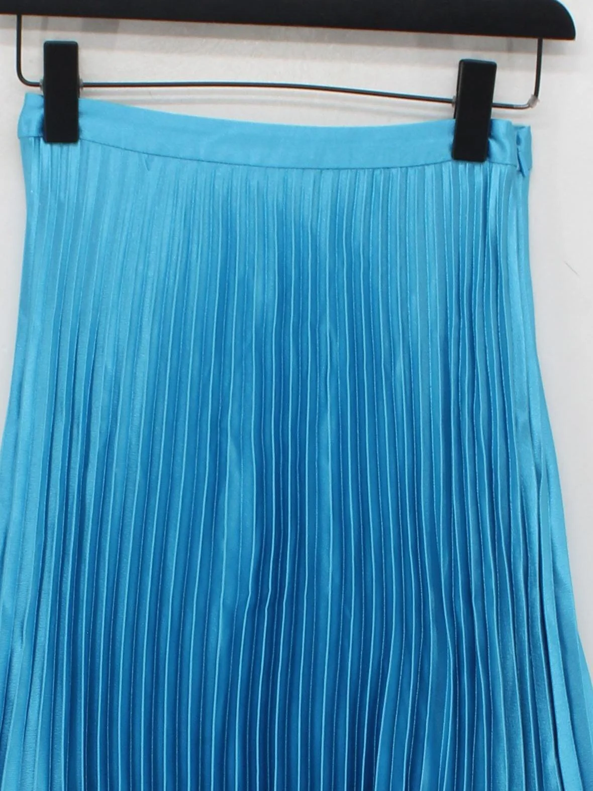 Whistles Women's Midi Skirt UK 6 Blue 100% Polyester Midi Pleated - Image 3