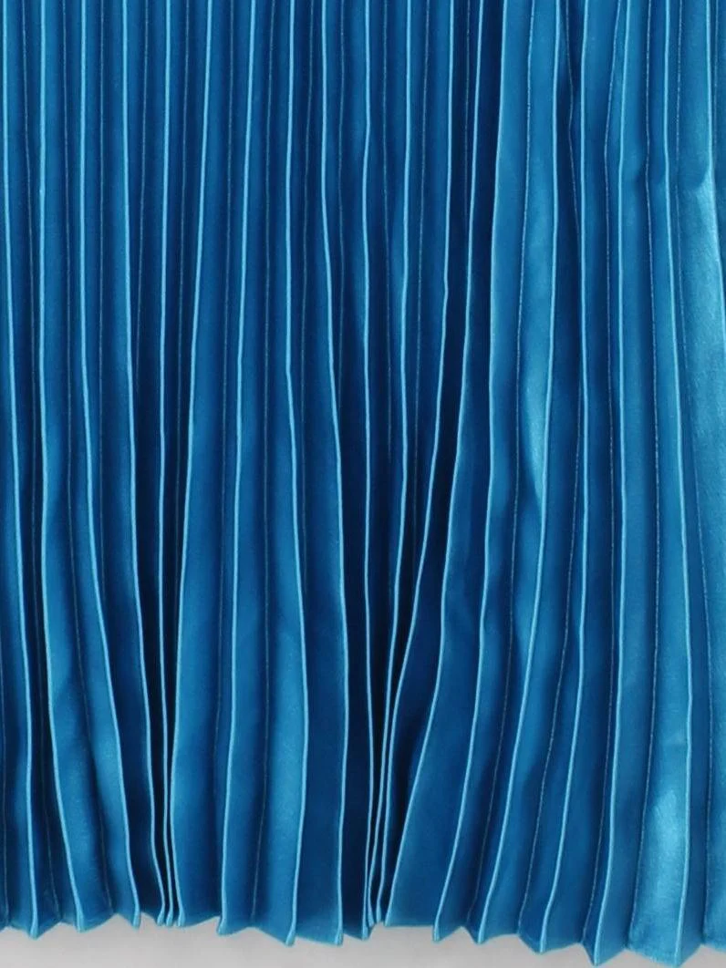 Whistles Women's Midi Skirt UK 6 Blue 100% Polyester Midi Pleated - Image 4