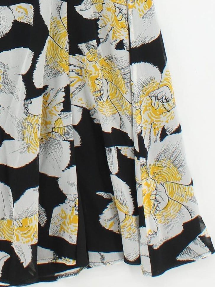 Whistles Women's Midi Skirt UK 8 Black Floral 100% Viscose Midi A-Line - Image 4