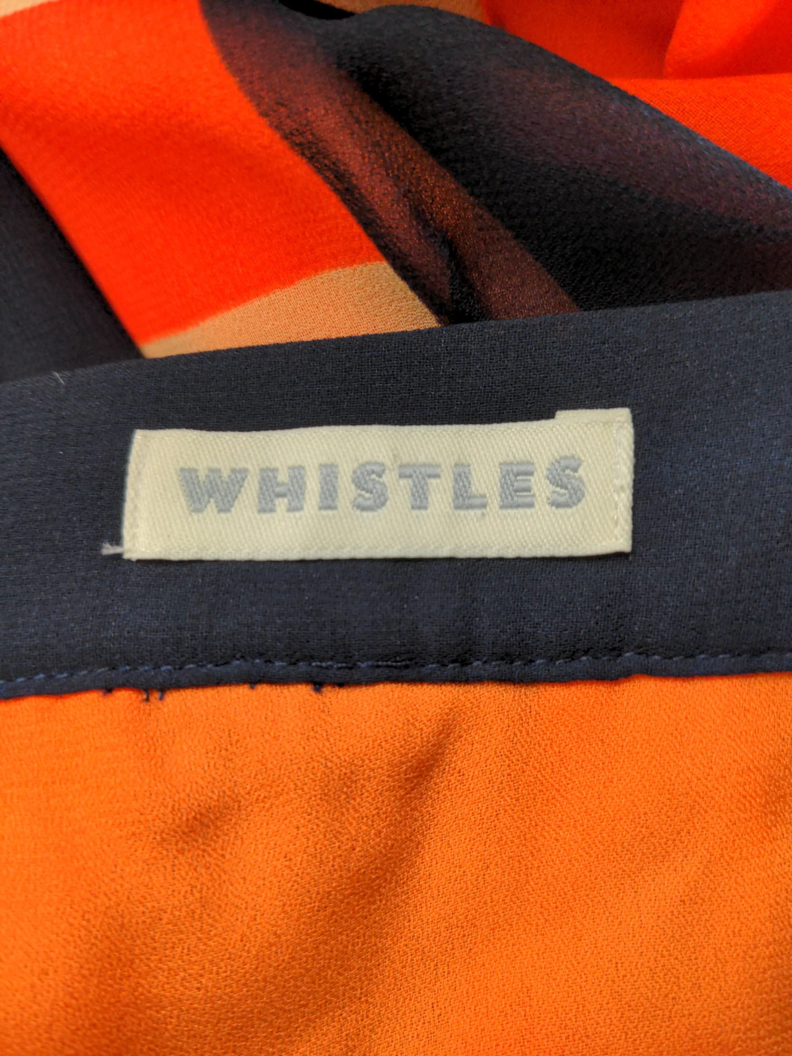 Whistles Women's Mini Skirt UK 12 Orange Geometric 100% Polyester Short Mini - Image 5