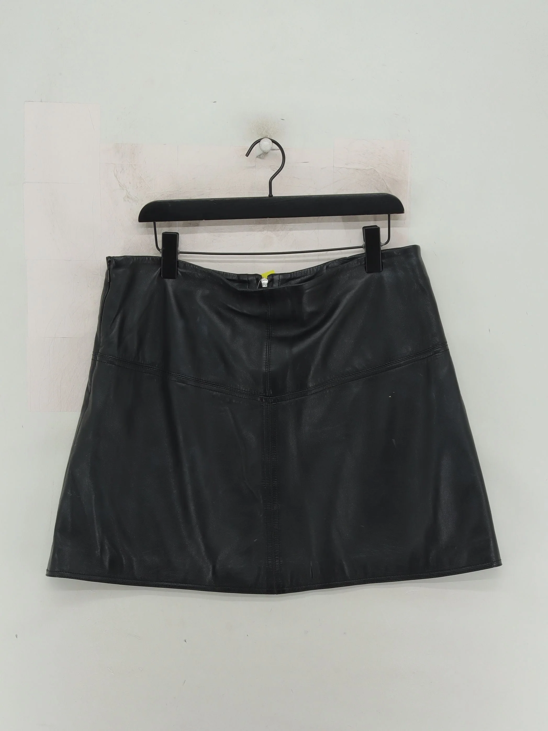 Whistles Women's Mini Skirt UK 16 Black Leather with Polyester Short Mini - Image 2
