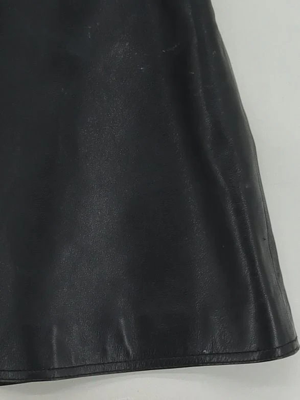 Whistles Women's Mini Skirt UK 16 Black Leather with Polyester Short Mini - Image 4