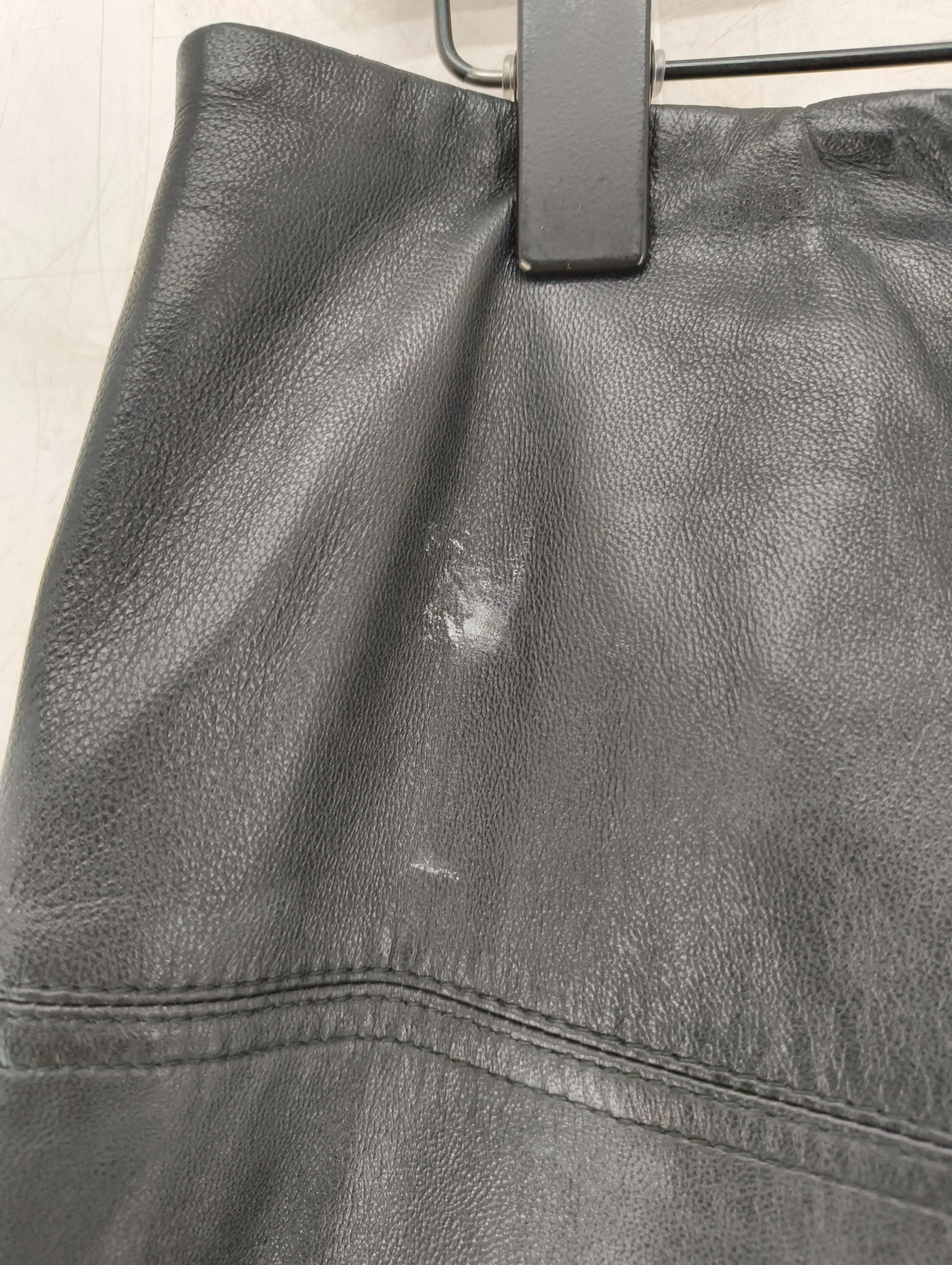 Whistles Women's Mini Skirt UK 16 Black Leather with Polyester Short Mini - Image 5