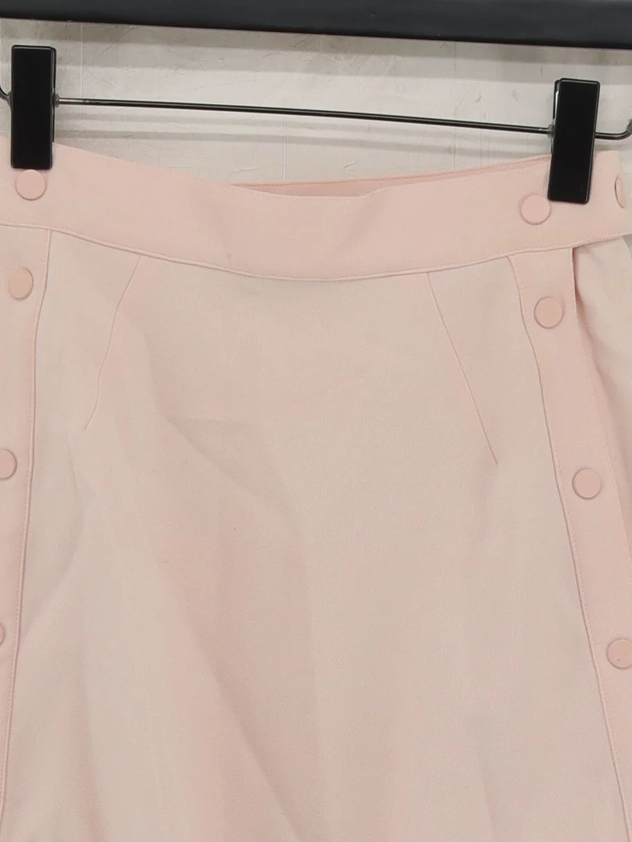 Whistles Women's Mini Skirt UK 8 Pink Polyester with Elastane, Viscose Mini - Image 3