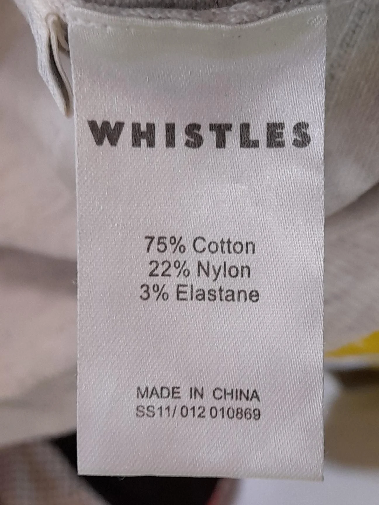 Whistles Women's Polo S Grey Cotton with Nylon, Elastane Basic - Image 6