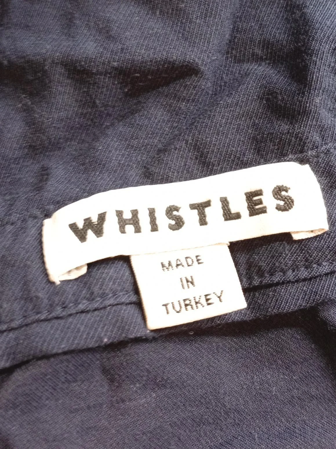 Whistles Women's Shirt M Blue Viscose with Polyamide Short Sleeve Collared Basic - Image 5
