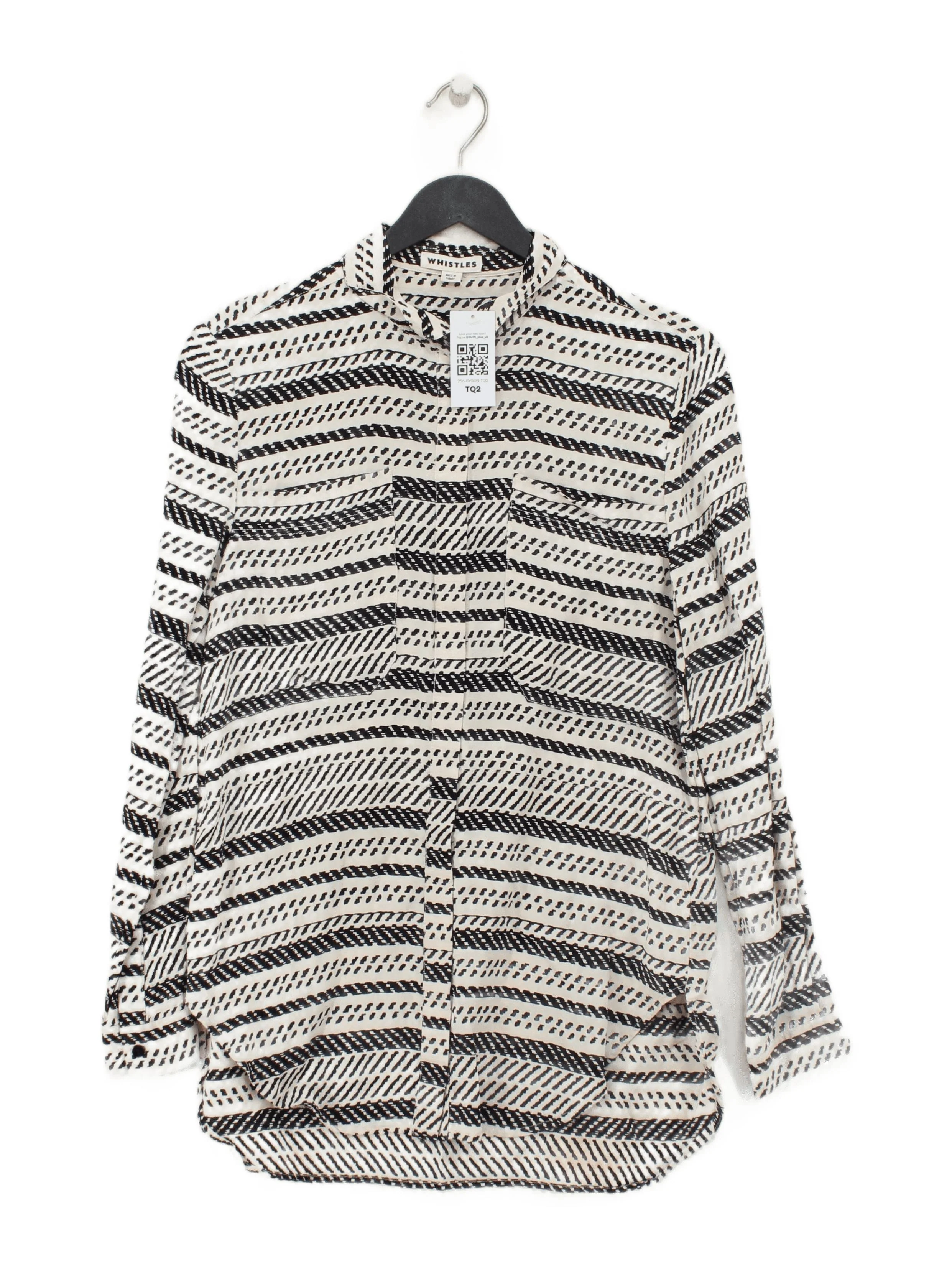 Whistles Women's Shirt S Multi 100% Viscose Long Sleeve Collared Basic