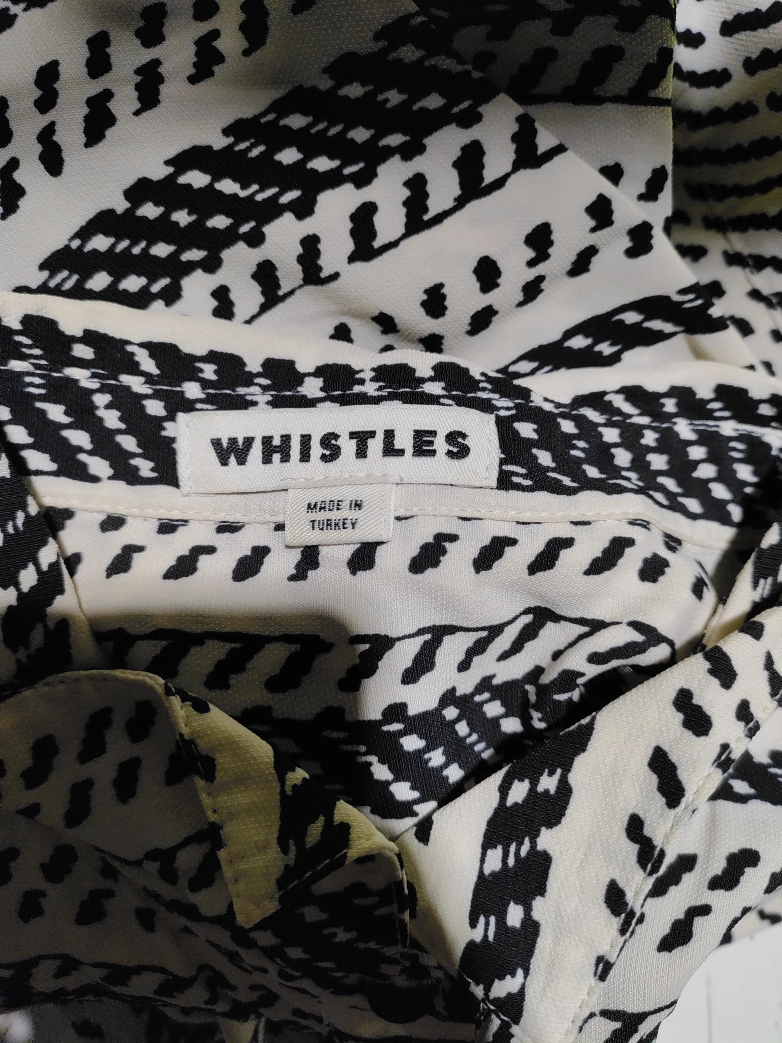 Whistles Women's Shirt S Multi 100% Viscose Long Sleeve Collared Basic - Image 5