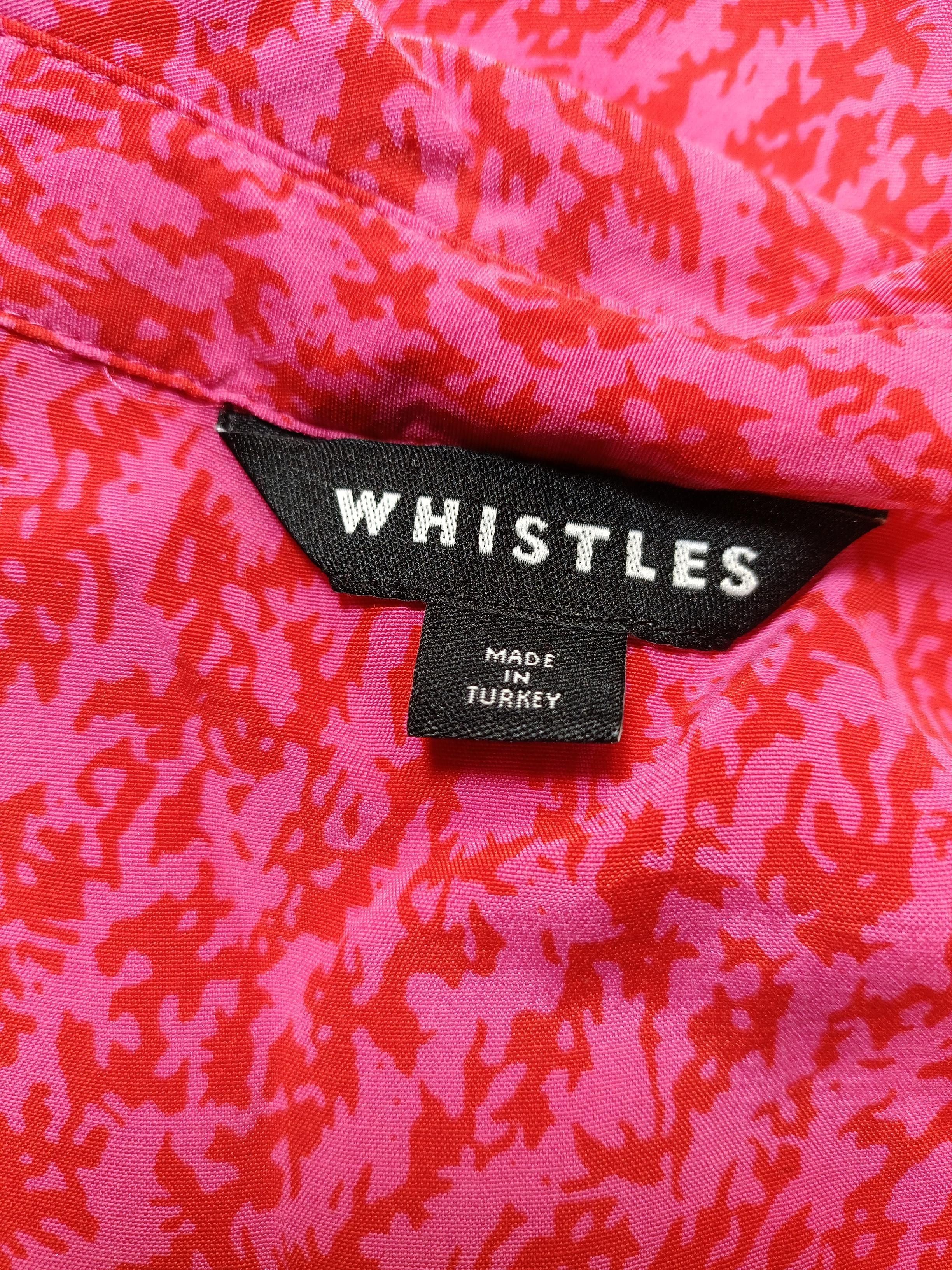 Whistles Women's Shirt UK 10 Multi Viscose with Other Sleeveless Collared Basic - Image 6