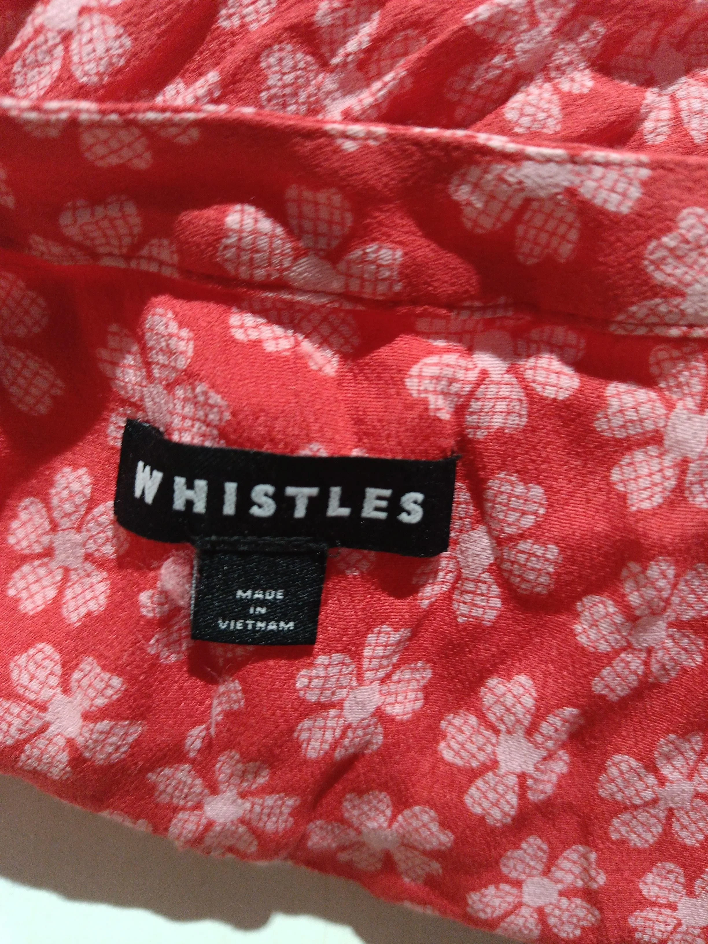 Whistles Women's Shirt UK 10 Red 100% Viscose Basic - Image 5