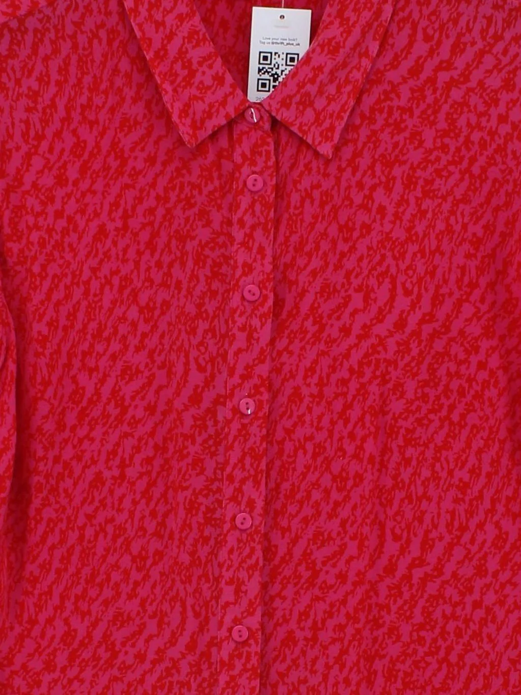 Whistles Women's Shirt UK 12 Pink Viscose with Other Short Sleeve Collared Basic - Image 3