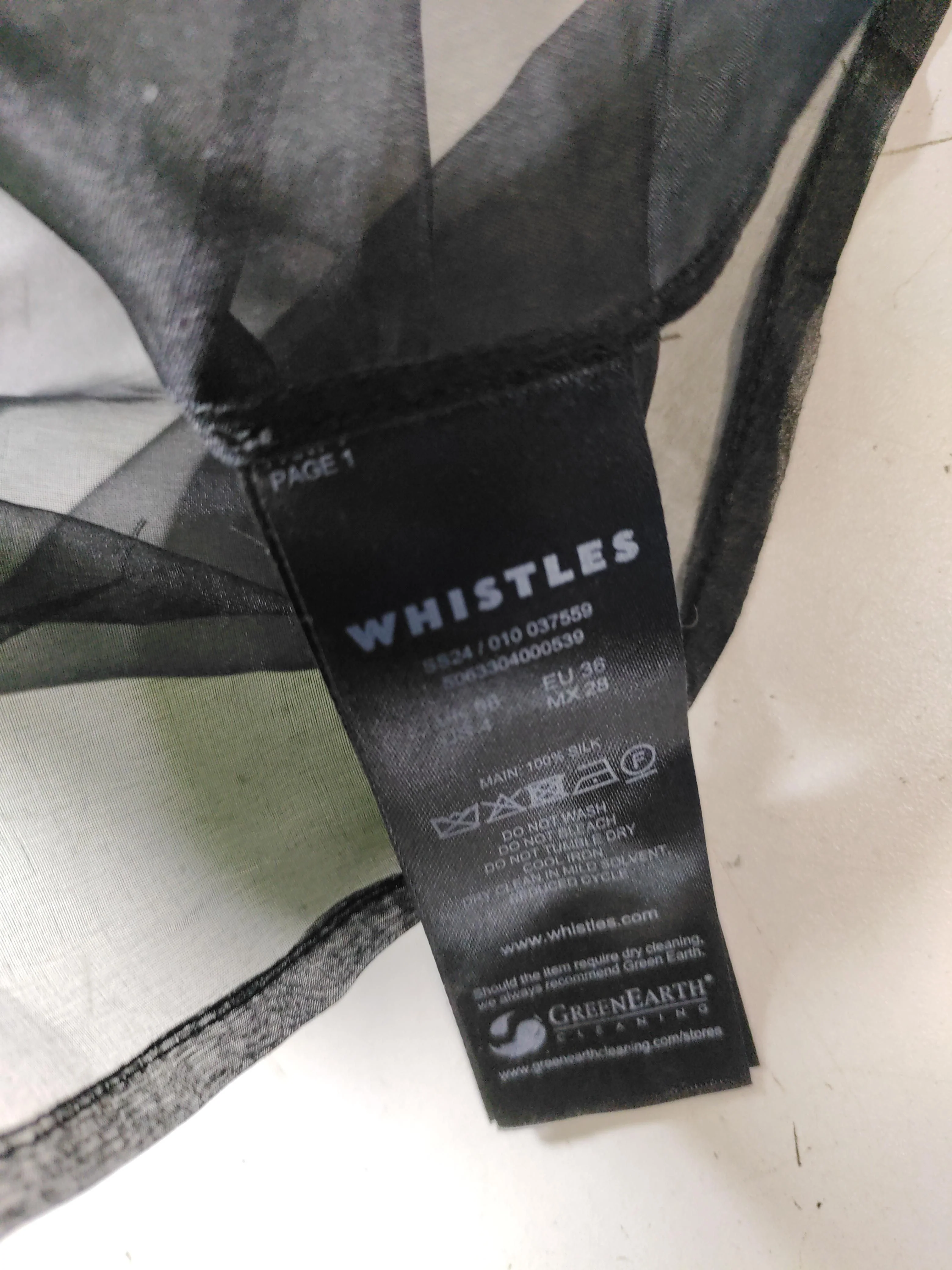 Whistles Women's Shirt UK 8 Black 100% Silk Long Sleeve Collared Basic - Image 6
