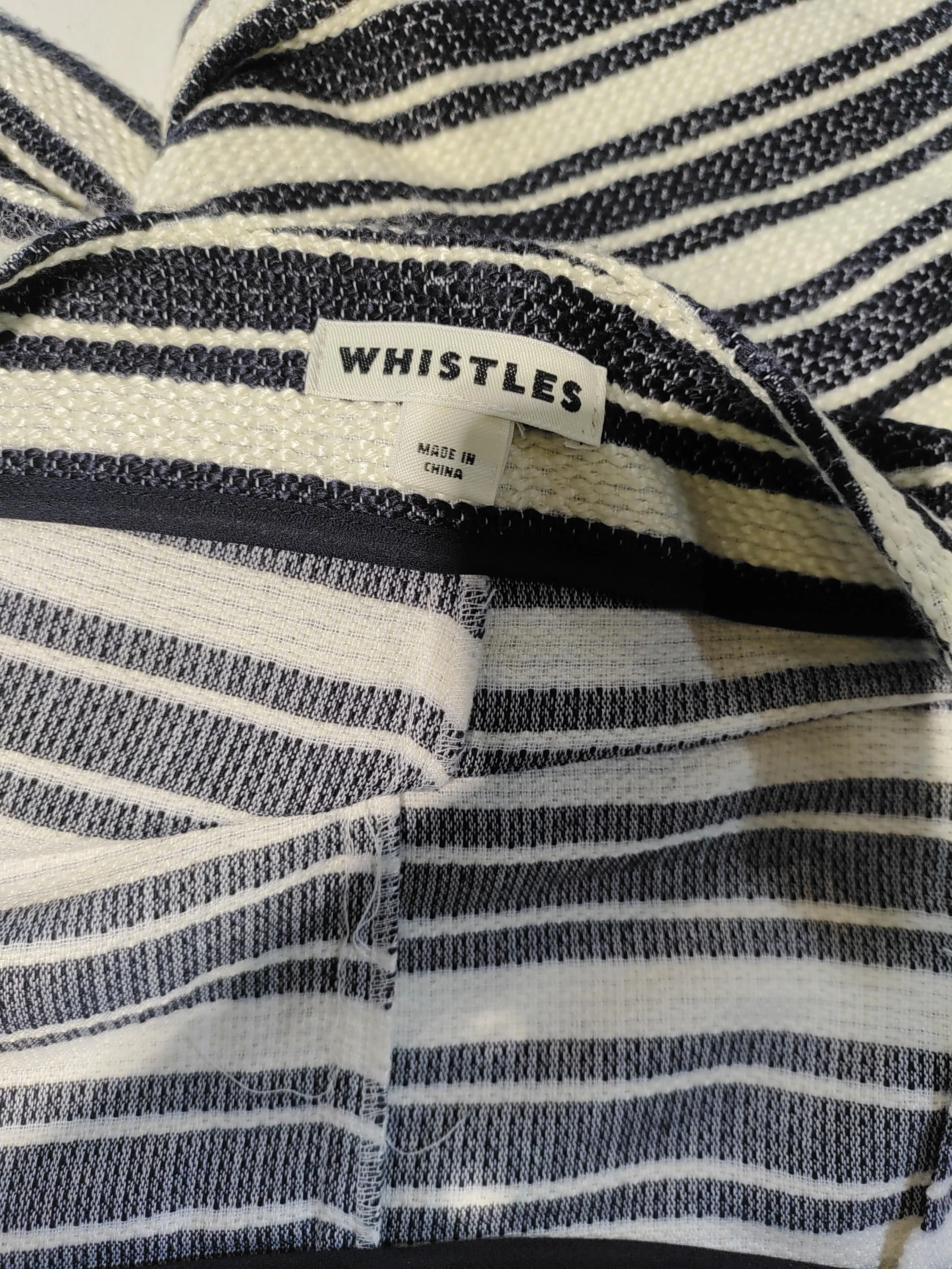 Whistles Women's Shorts UK 6 Multi Striped Polyester with Viscose Mom - Image 5