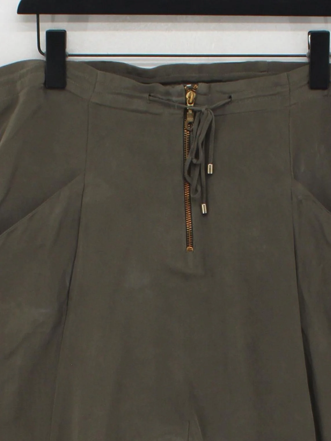 Whistles Women's Sports Bottoms W 34 in Green Silk with Acetate Sweatpants - Image 3