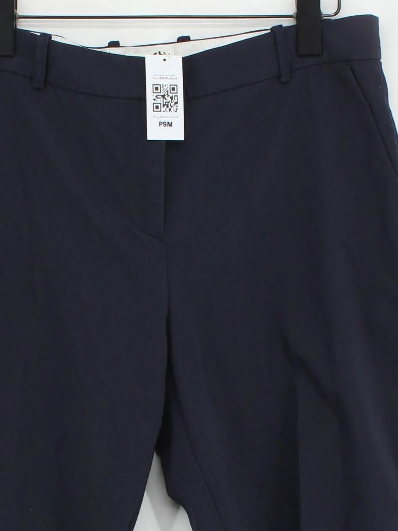 Whistles Women's Suit Trousers M Blue Cotton - Image 3