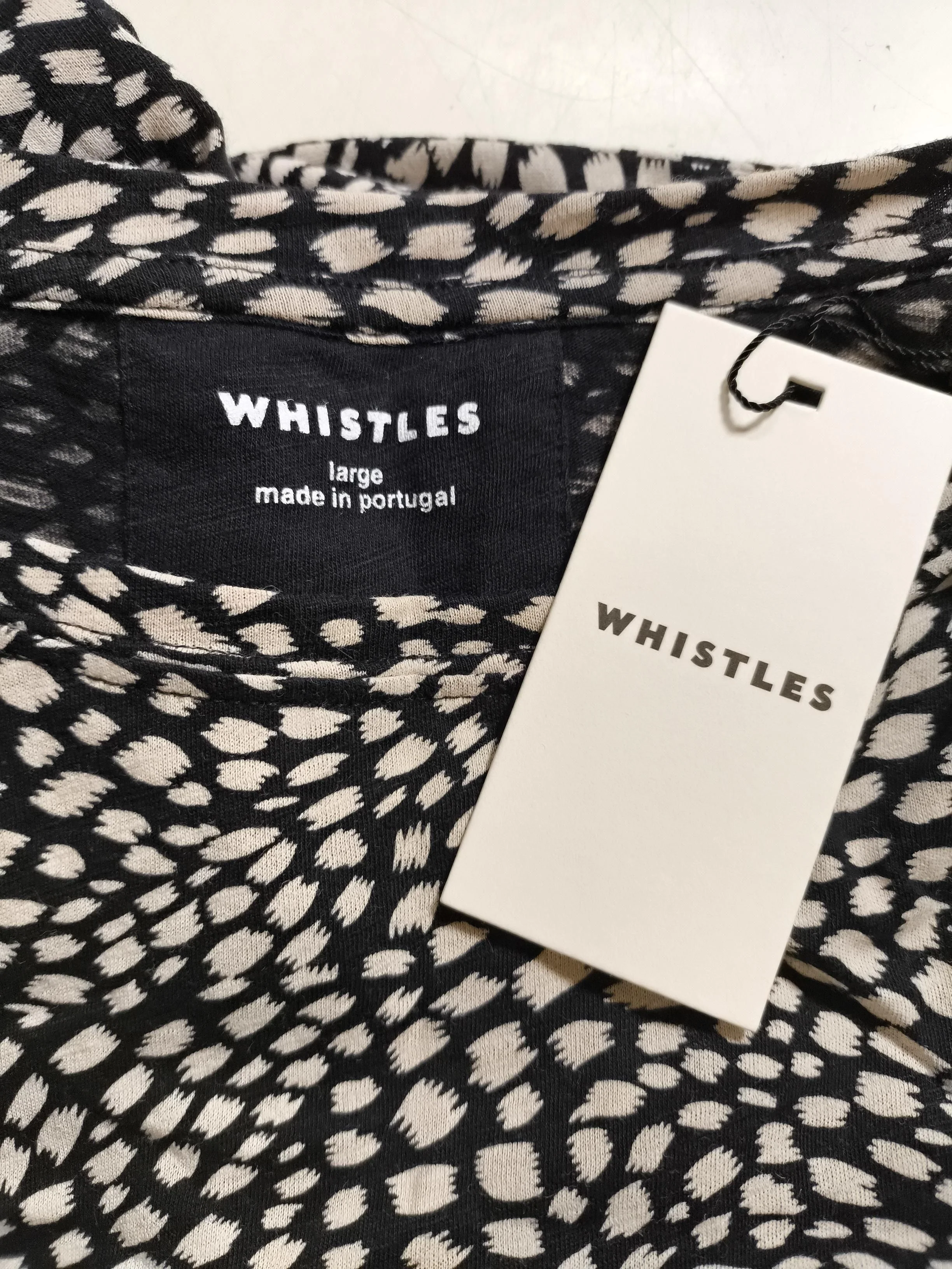 Whistles Women's T-Shirt L Multi 100% Cotton Basic New with tags - Image 5