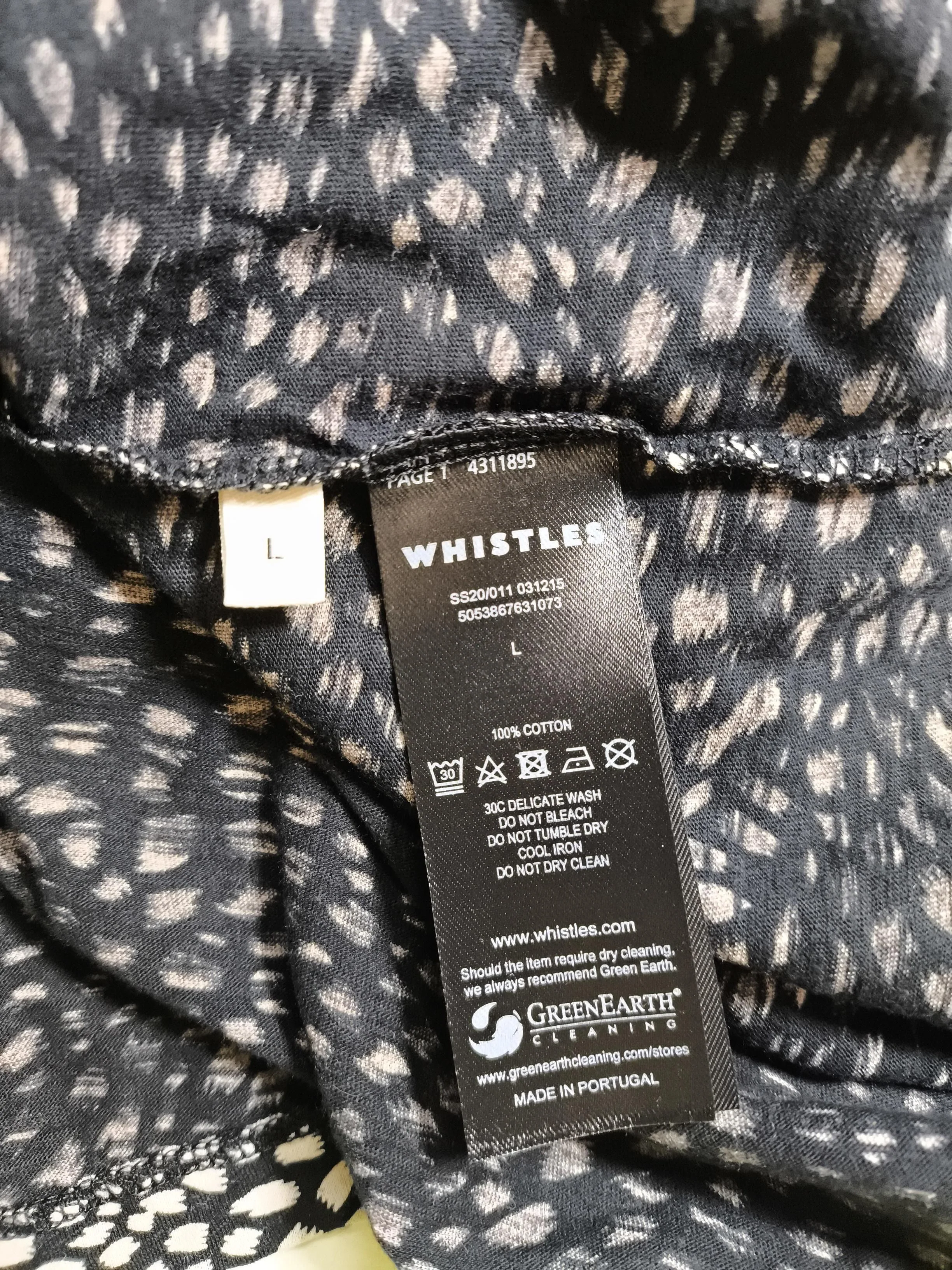 Whistles Women's T-Shirt L Multi 100% Cotton Basic New with tags - Image 6