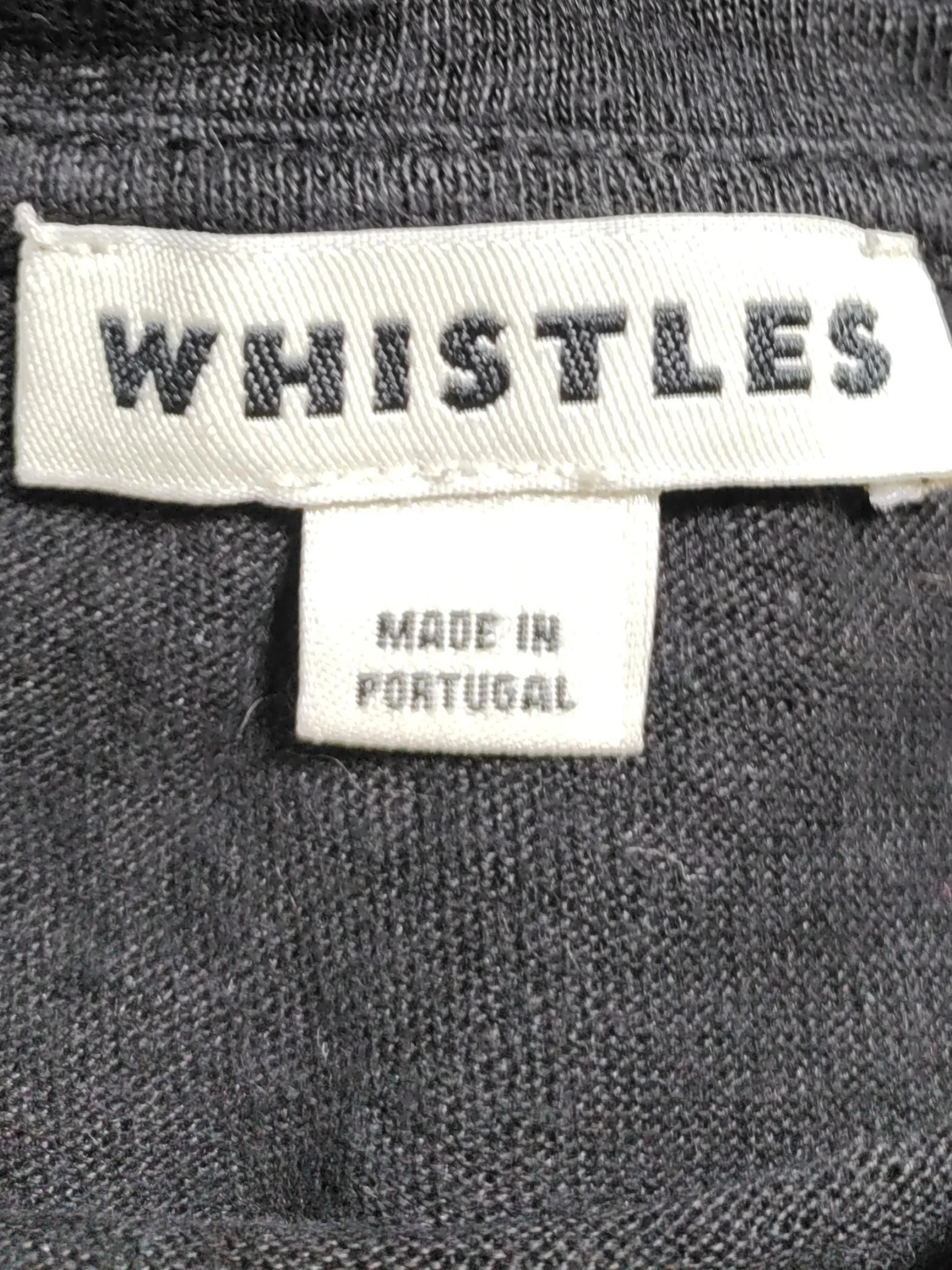 Whistles Women's T-Shirt S Black Linen with Polyamide Basic - Image 5