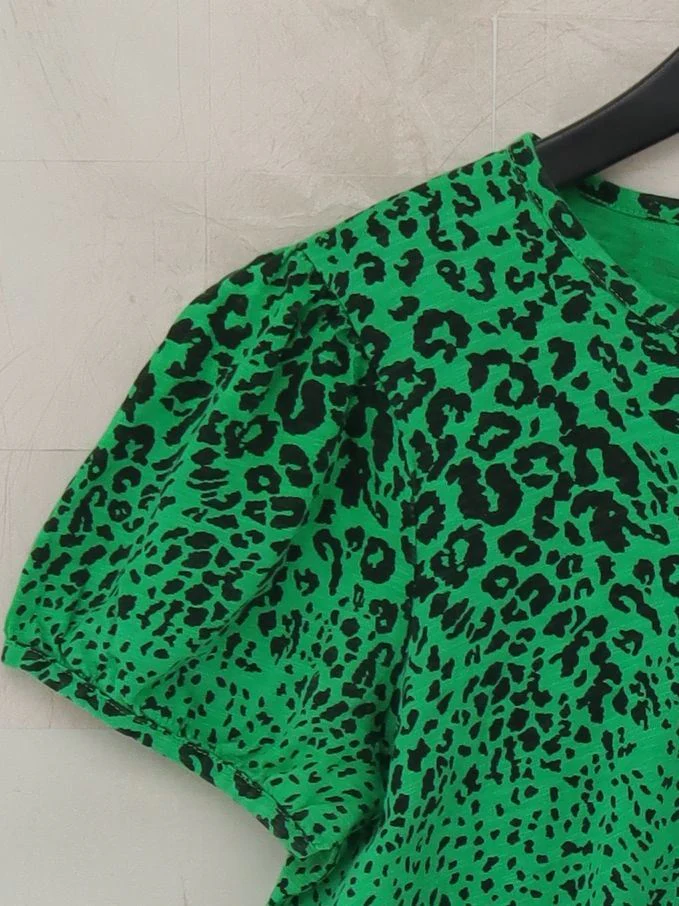 Whistles Women's T-Shirt S Green 100% Cotton Basic - Image 4
