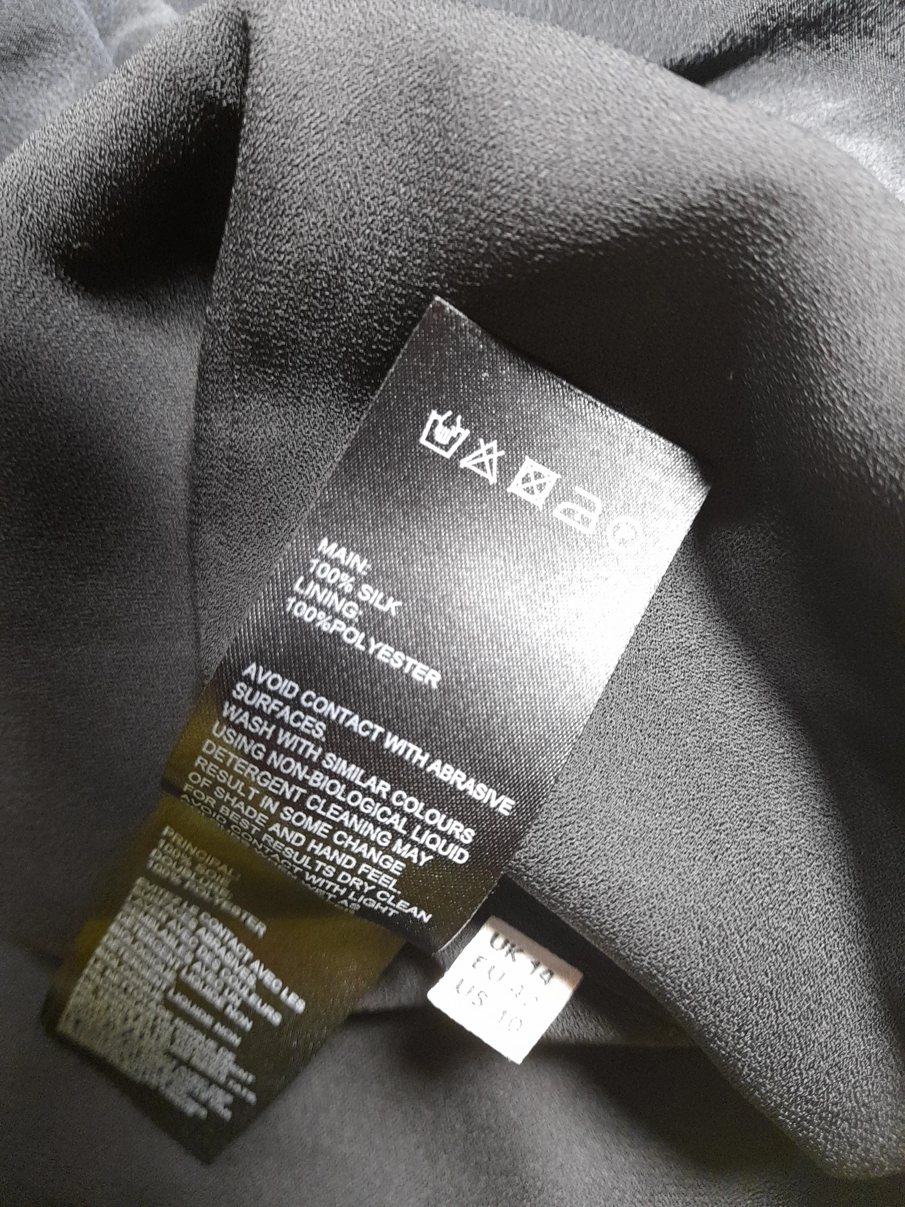 Whistles Women's T-Shirt UK 12 Black Silk with Polyester Camisole - Image 6