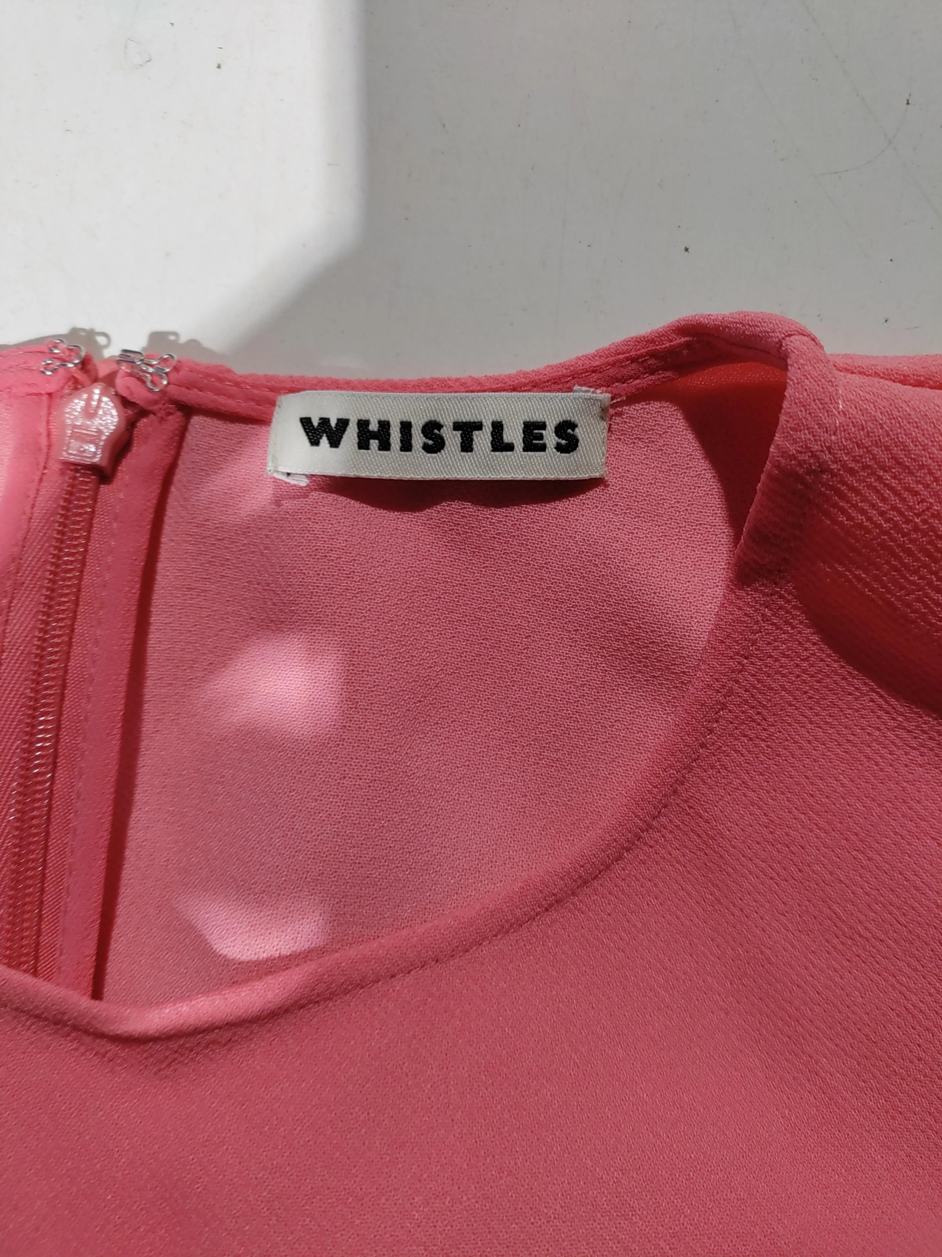 Whistles Women's Top L Pink 100% Polyester Short Sleeve Round Neck Basic - Image 5