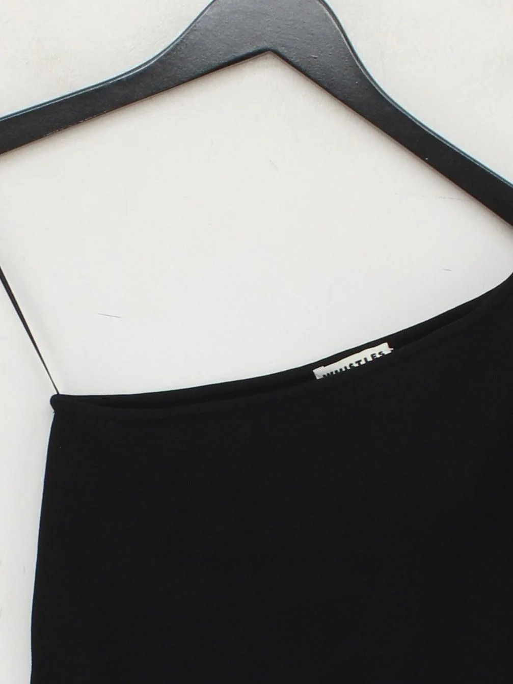 Whistles Women's Top M Black Viscose with Polyamide Sleeveless Square Neck Basic - Image 3