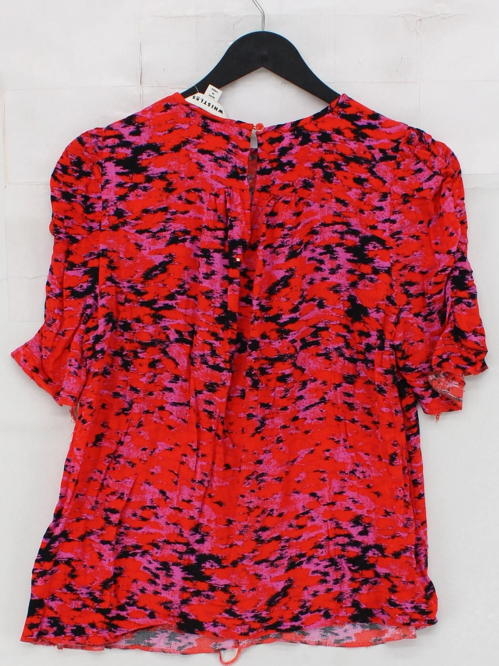 Whistles Women's Top M Multi 100% Viscose 3/4 Sleeve Round Neck Basic - Image 2