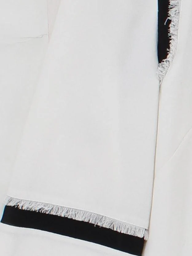 Whistles Women's Top M White Polyester with Elastane 3/4 Sleeve Round Neck Basic - Image 4
