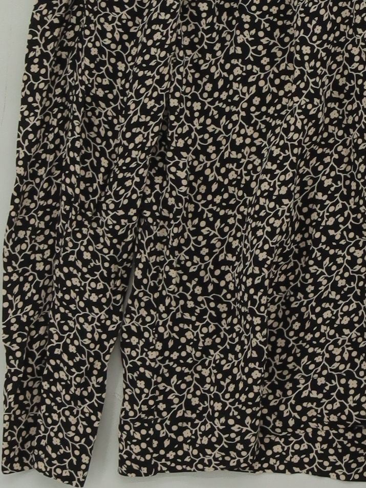 Whistles Women's Top S Black Floral 100% Viscose Long Sleeve Round Neck Basic - Image 4