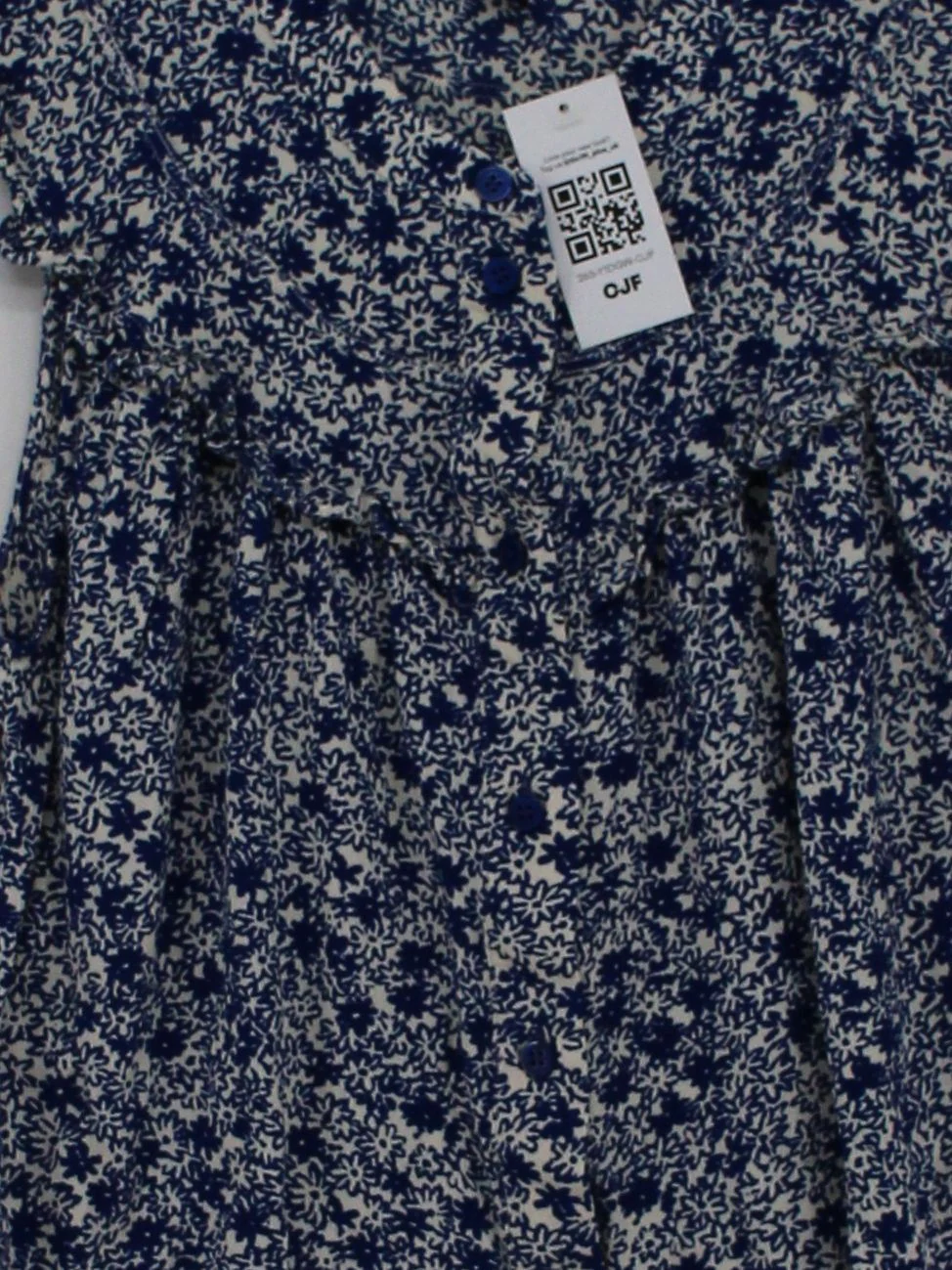 Whistles Women's Top S Blue Floral 100% Other Sleeveless Roll Neck Jersey - Image 3
