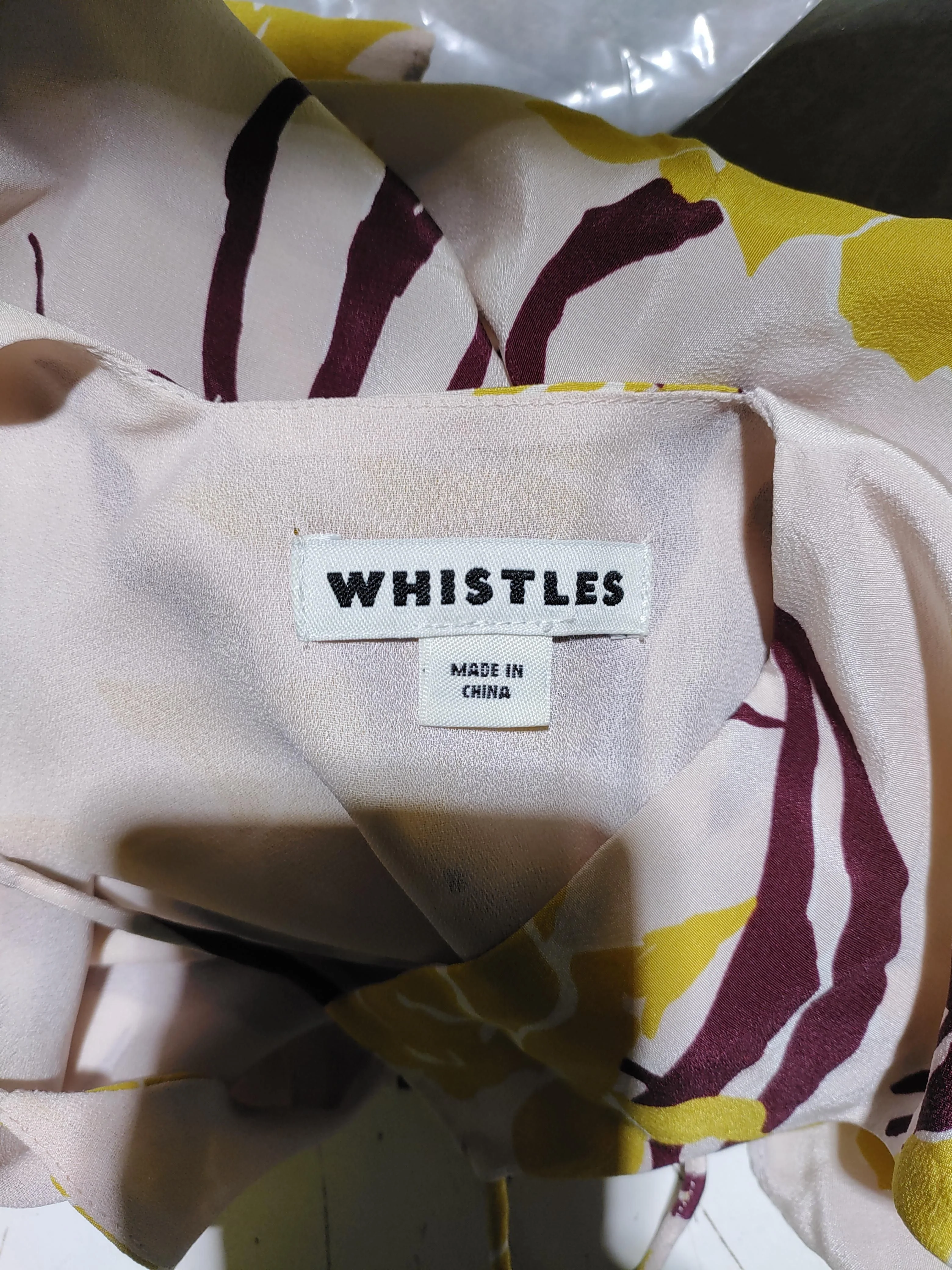 Whistles Women's Top S Multi Silk with Polyester Basic - Image 5