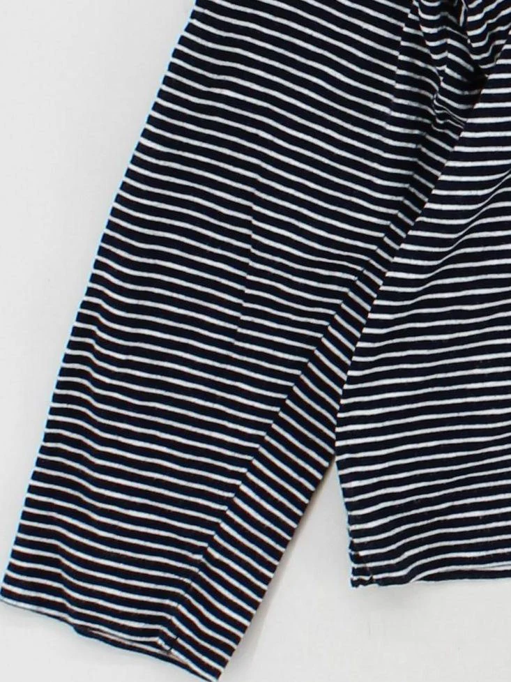 Whistles Women's Top S Multi Striped 100% Cotton Long Sleeve Mock Neck Basic - Image 4