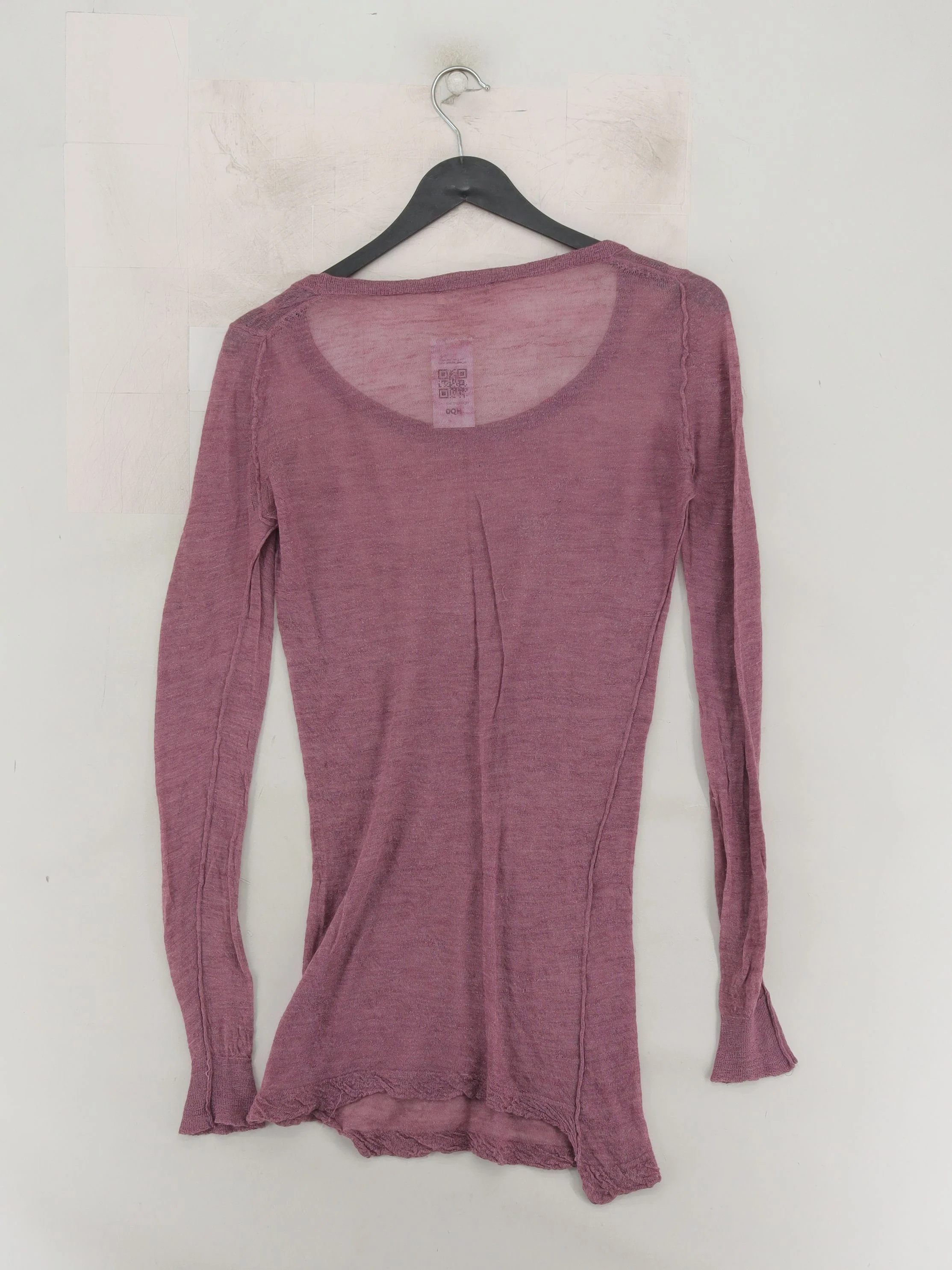 Whistles Women's Top S Purple 100% Other Long Sleeve Round Neck Basic - Image 2