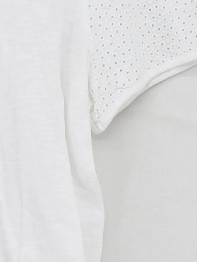 Whistles Women's Top S White 100% Cotton Short Sleeve Round Neck Basic - Image 4
