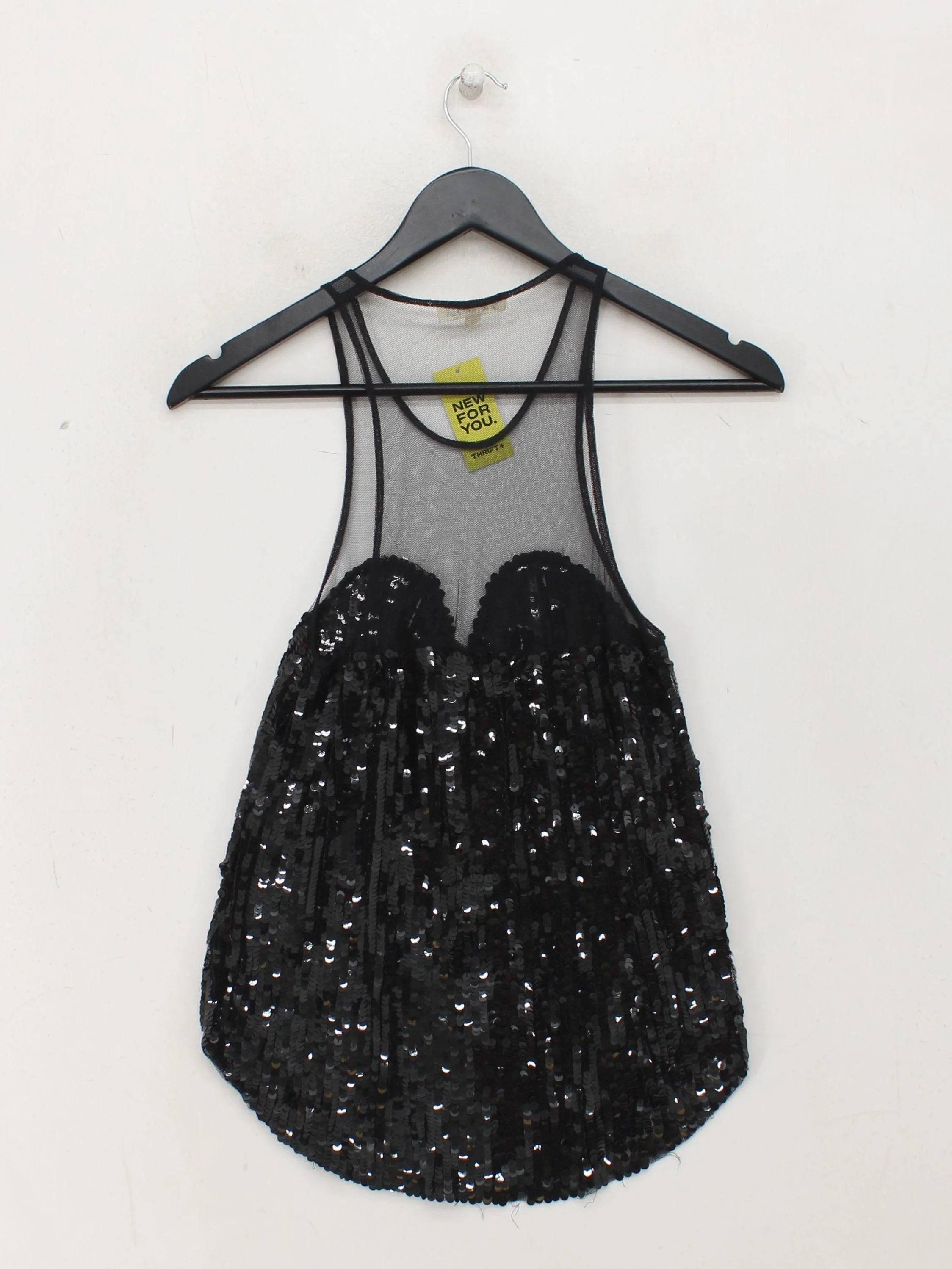 Whistles Women's Top UK 10 Black 100% Nylon Sleeveless Round Neck Basic - Image 2