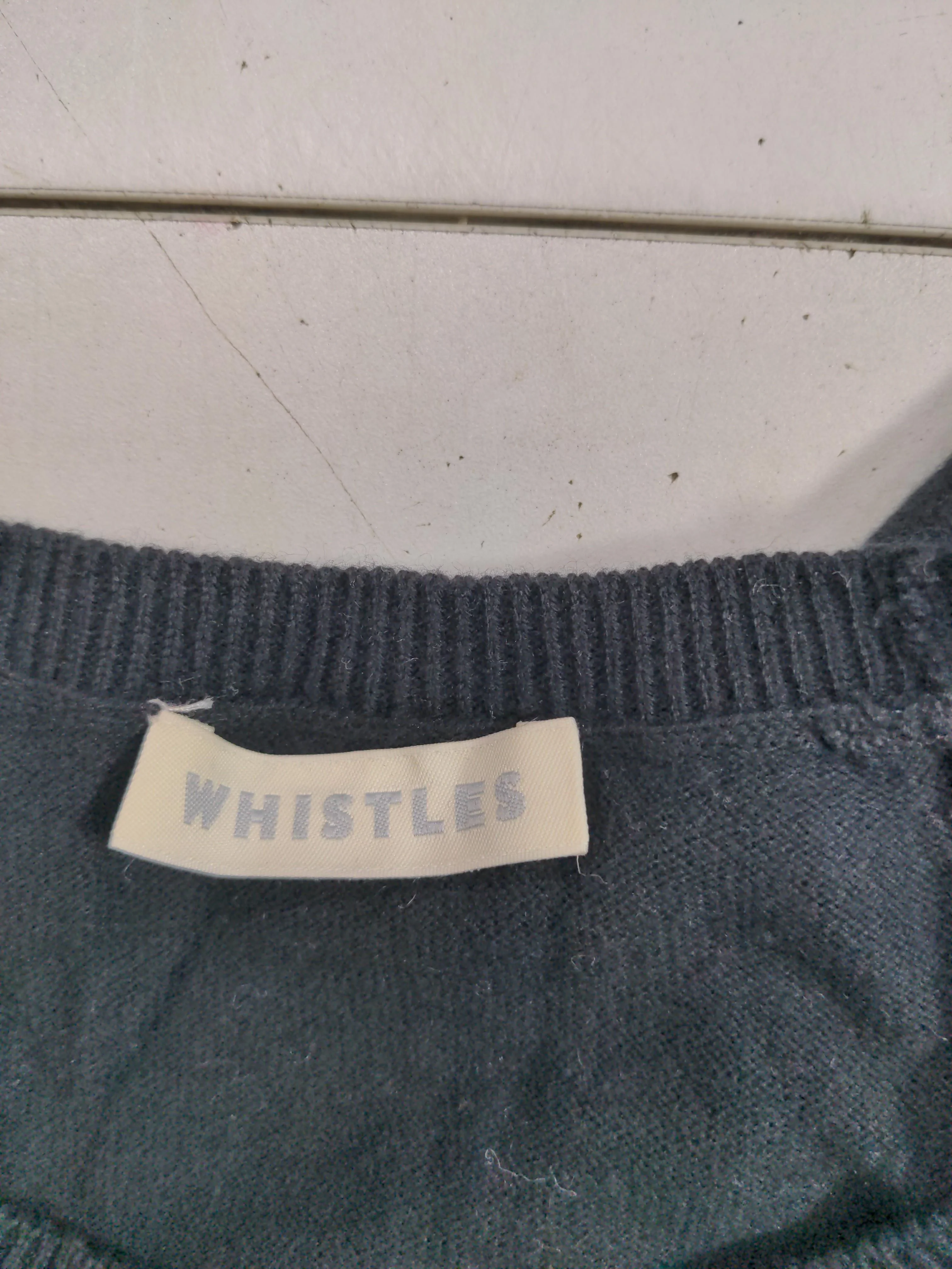 Whistles Women's Top UK 10 Black Nylon with Cotton, Cashmere Basic - Image 5